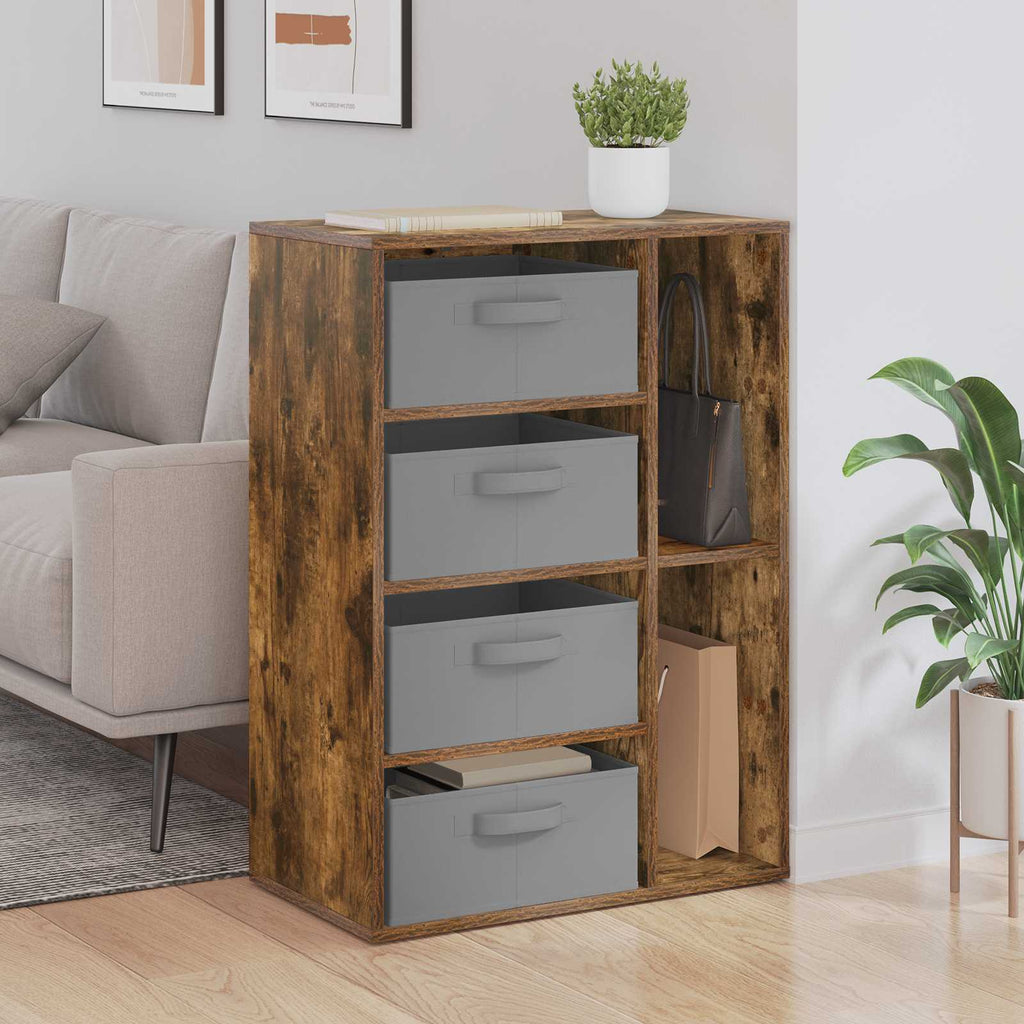 Sideboard mit Schubladen Geräucherte Eiche 60 x 33,5 x 84 cm