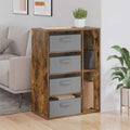 Sideboard mit Schubladen Geräucherte Eiche 60 x 33,5 x 84 cm