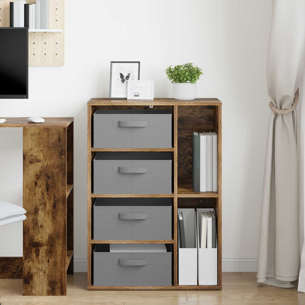 Sideboard mit Schubladen Geräucherte Eiche 60 x 33,5 x 84 cm