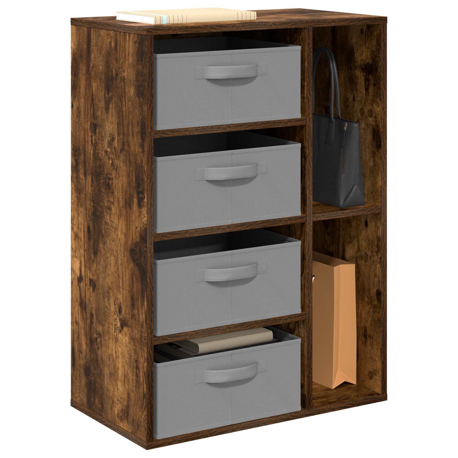 Sideboard mit Schubladen Geräucherte Eiche 60 x 33,5 x 84 cm