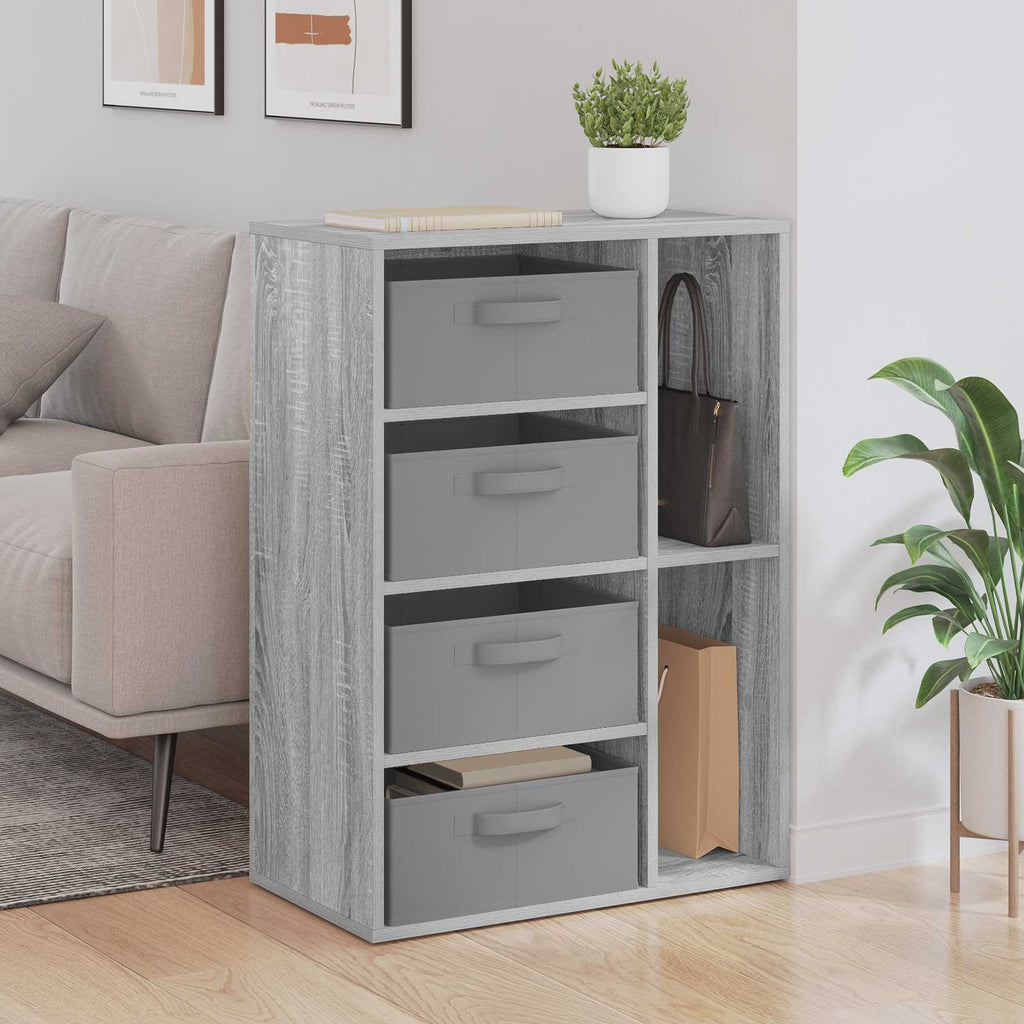 Sideboard mit Schubladen Graues Sonoma 60 x 33,5 x 84 cm