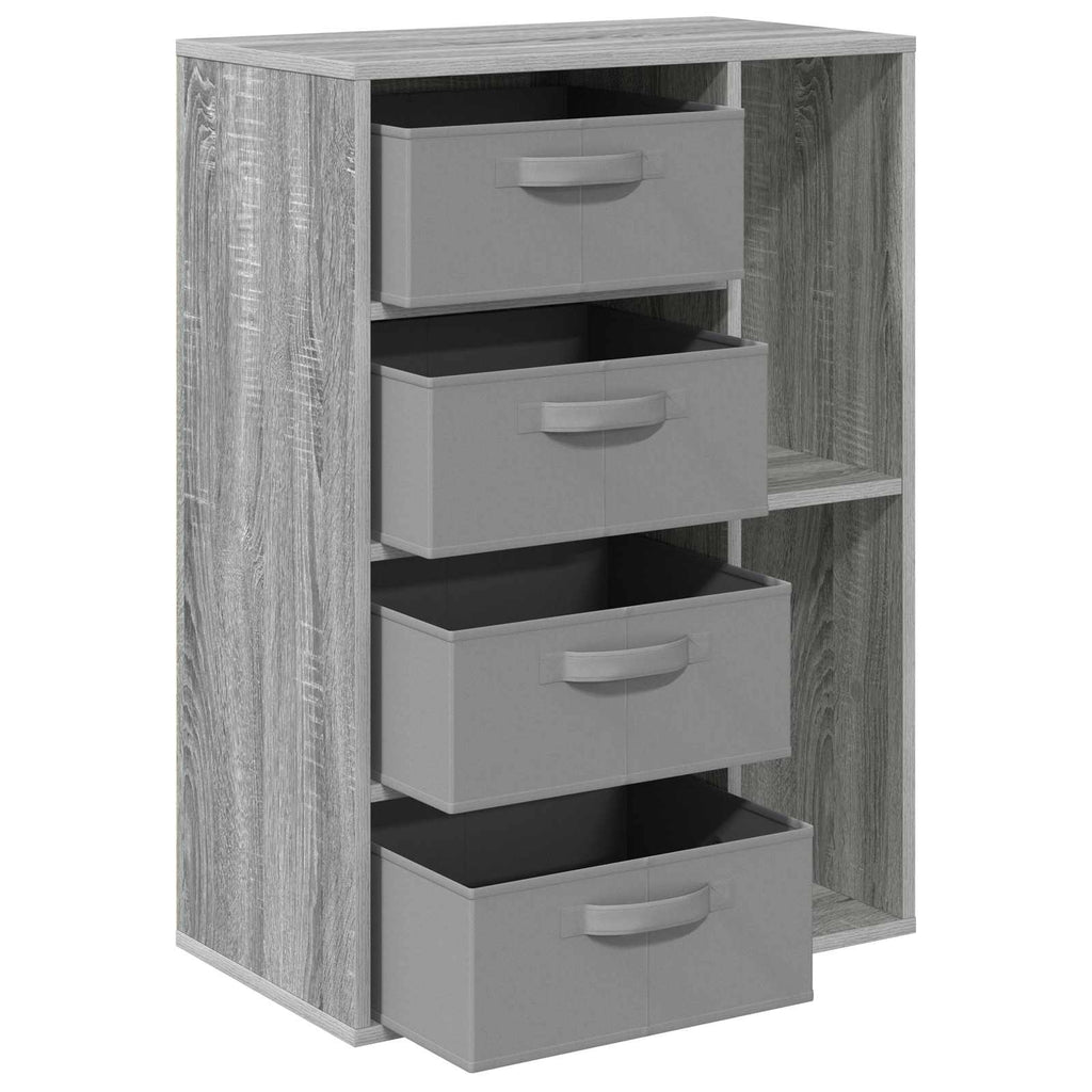Sideboard mit Schubladen Graues Sonoma 60 x 33,5 x 84 cm
