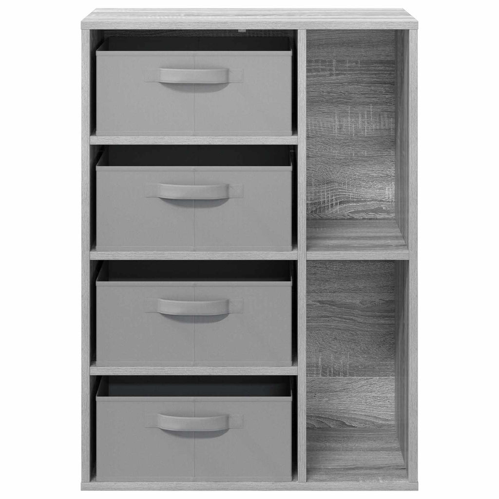 Sideboard mit Schubladen Graues Sonoma 60 x 33,5 x 84 cm
