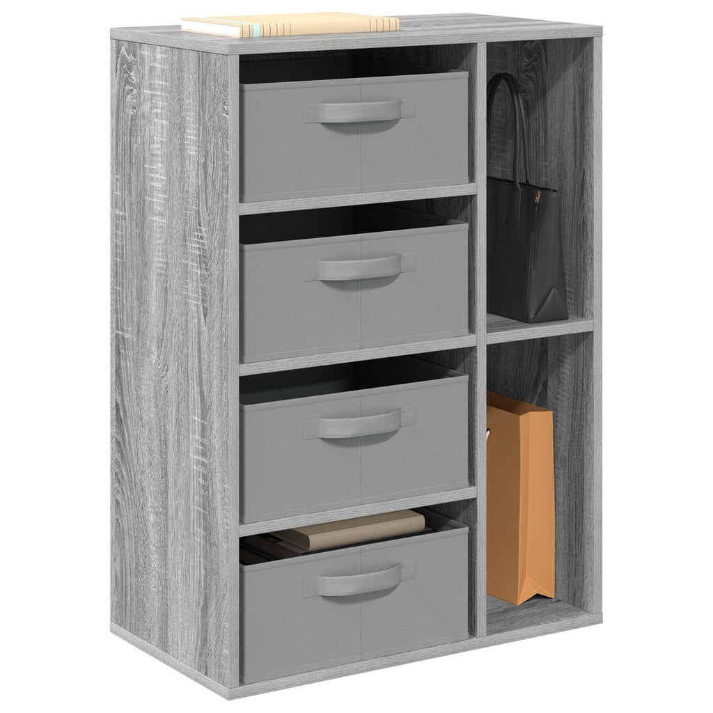 Sideboard mit Schubladen Graues Sonoma 60 x 33,5 x 84 cm