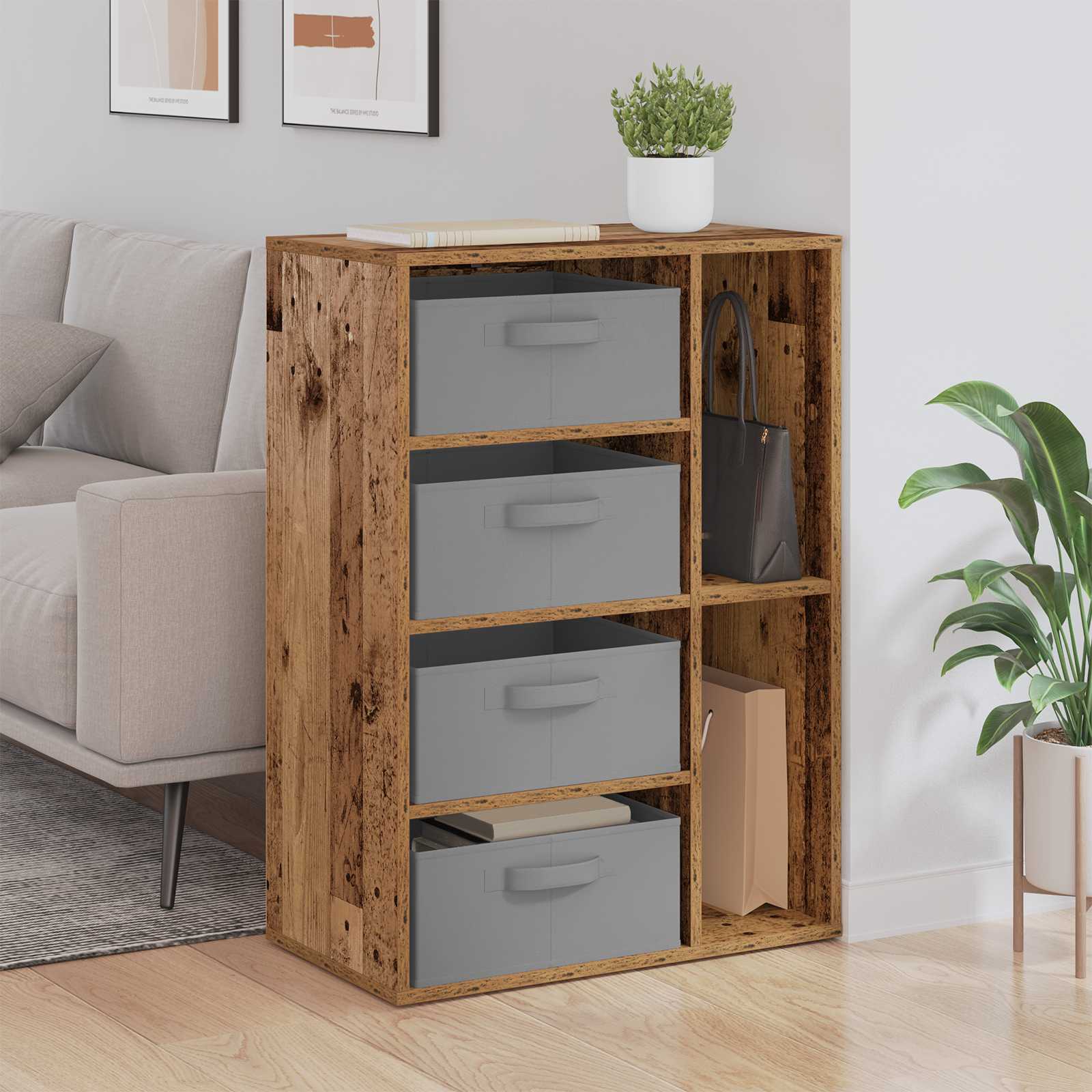 Sideboard mit Schubladen Altholz 60 x 33,5 x 84 cm