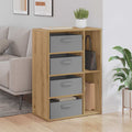 Sideboard mit Schubladen Artisan-Eiche 60 x 33,5 x 84 cm