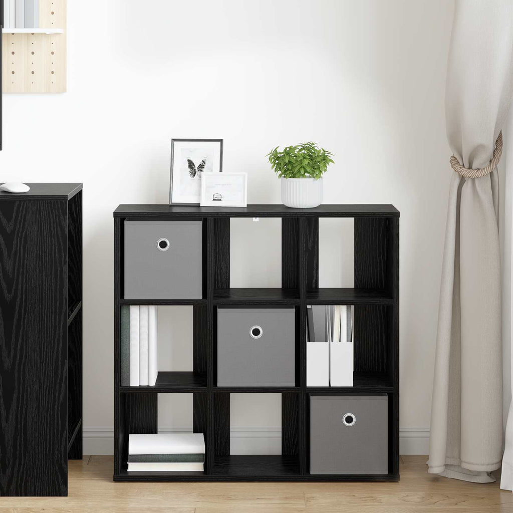 Sideboard Schwarz Eichen-Optik 73,5 x 24 x 69,5 cm