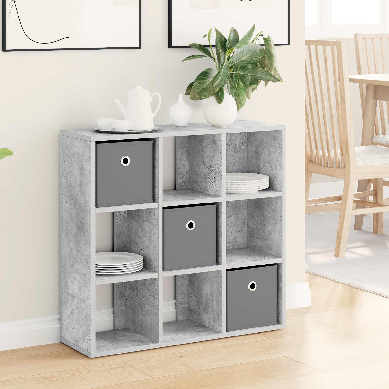 Sideboard mit Schubladen Beton Grau 73,5 x 24 x 69,5 cm