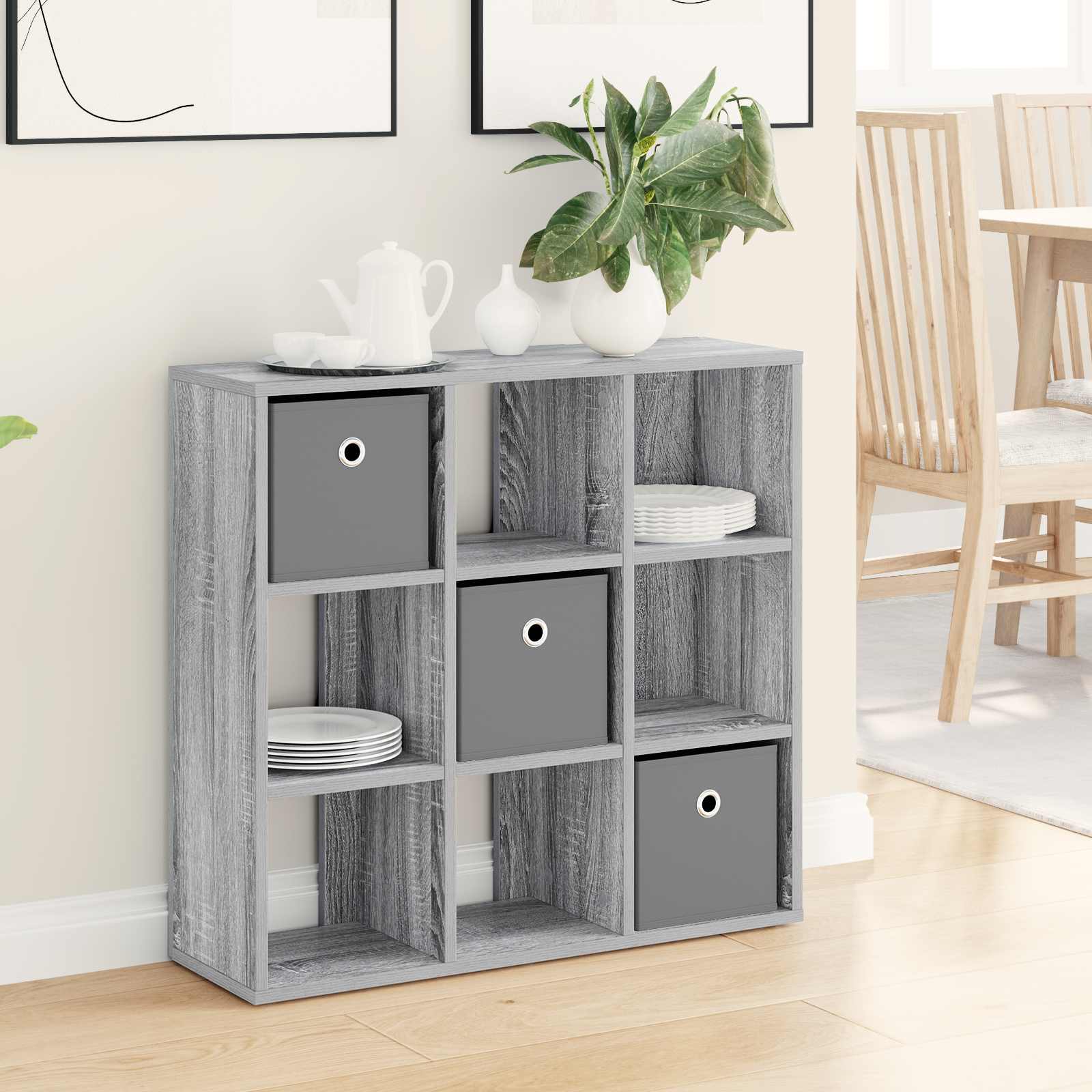 Sideboard mit Schubladen Graues Sonoma 73,5 x 24 x 69,5 cm