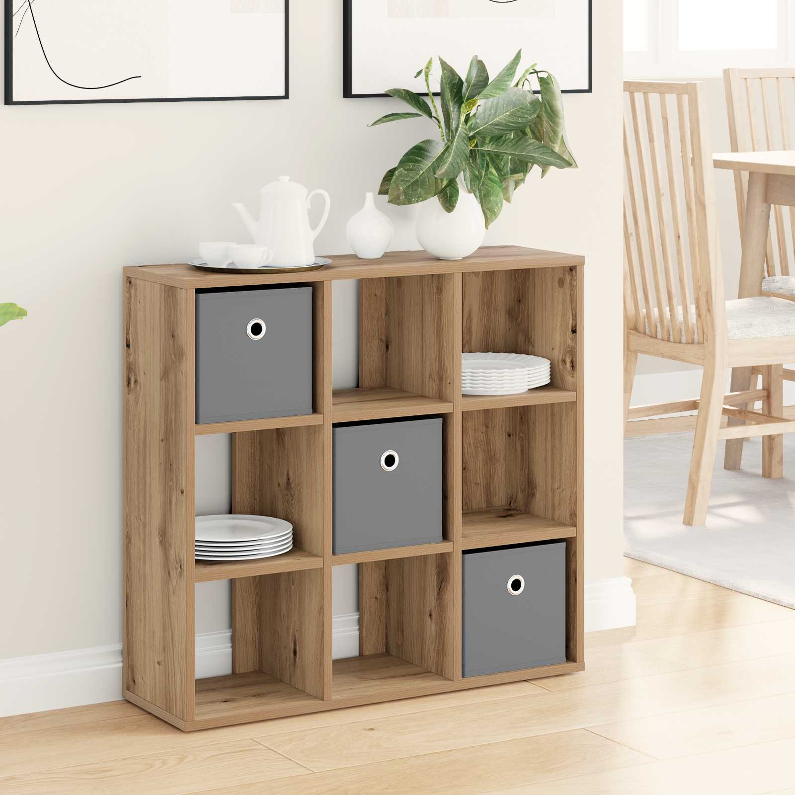 Sideboard mit Schubladen Artisan-Eiche 73,5 x 24 x 69,5 cm