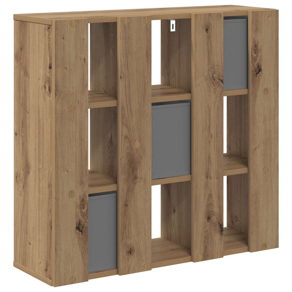 Sideboard mit Schubladen Artisan-Eiche 73,5 x 24 x 69,5 cm