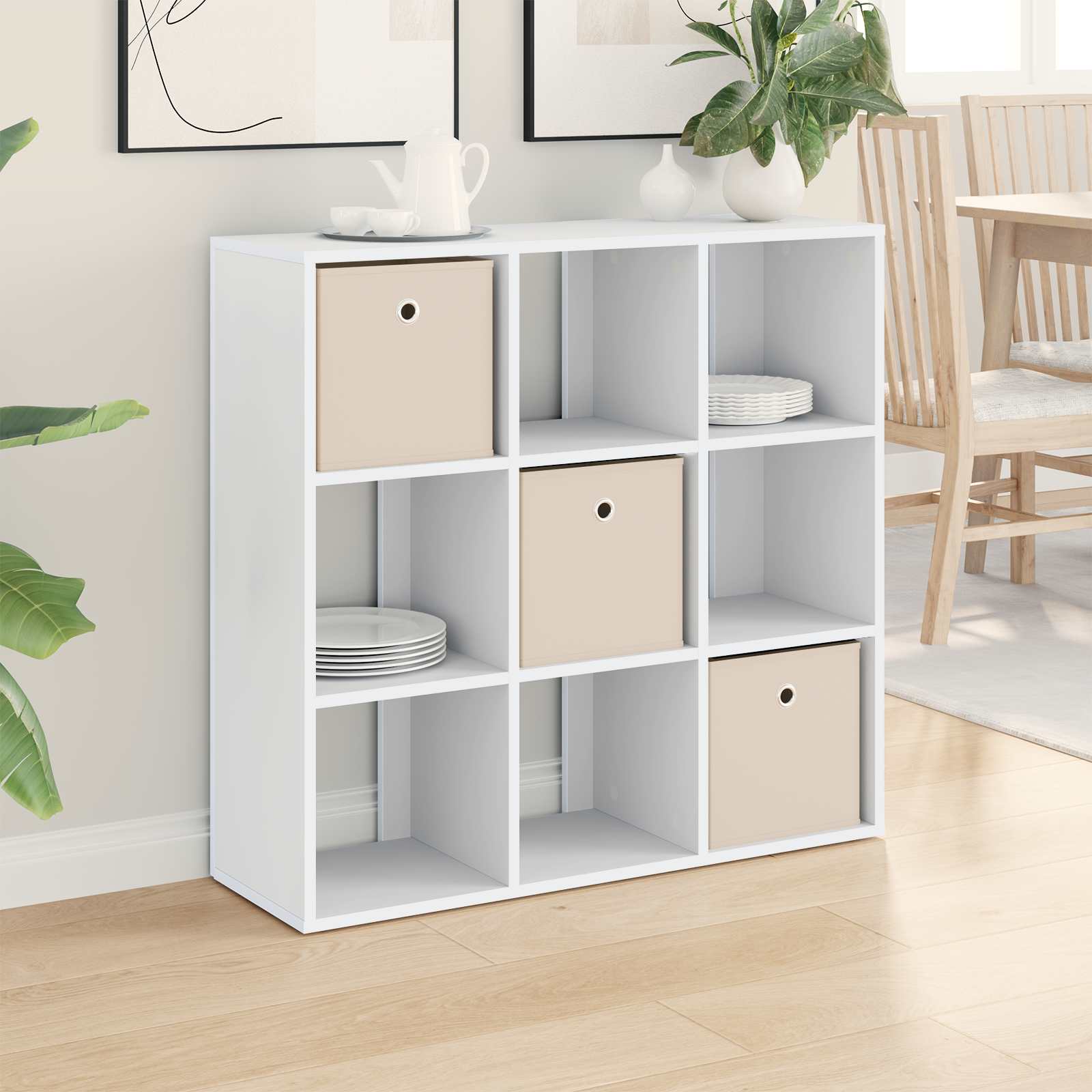 Sideboard mit Schubladen Weiß 88,5 x 29 x 84,5 cm