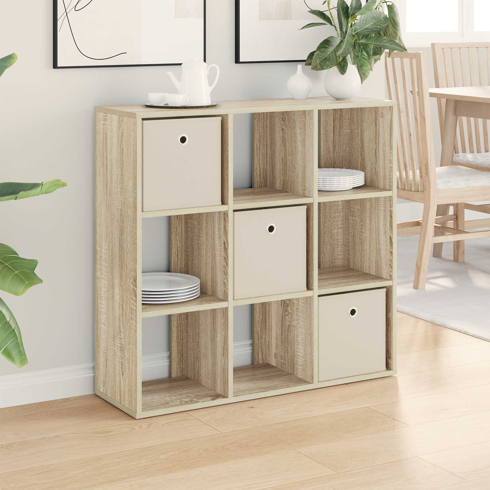 Sideboard mit Schubladen Sonoma-Eiche 88,5 x 29 x 84,5 cm