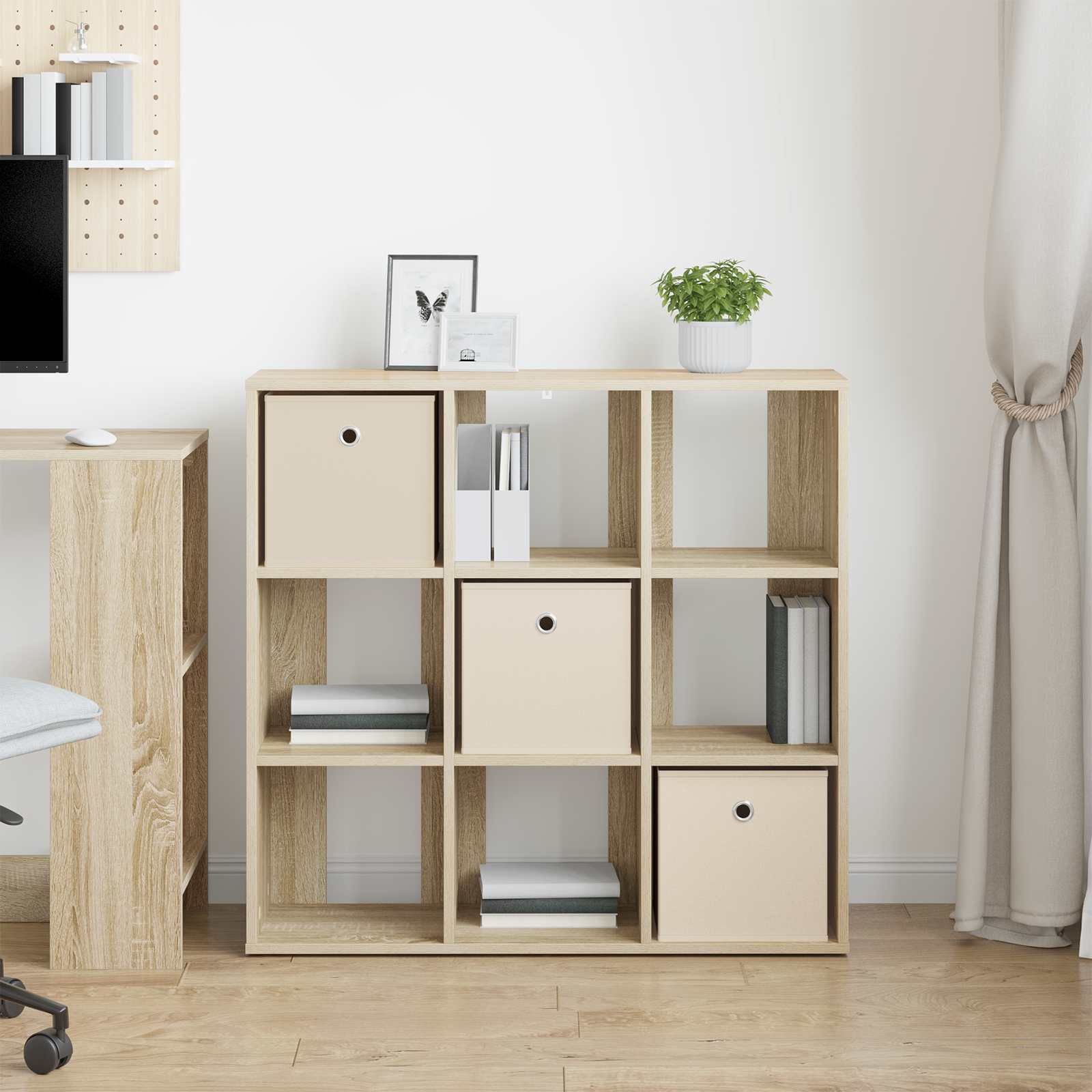 Sideboard mit Schubladen Sonoma-Eiche 88,5 x 29 x 84,5 cm