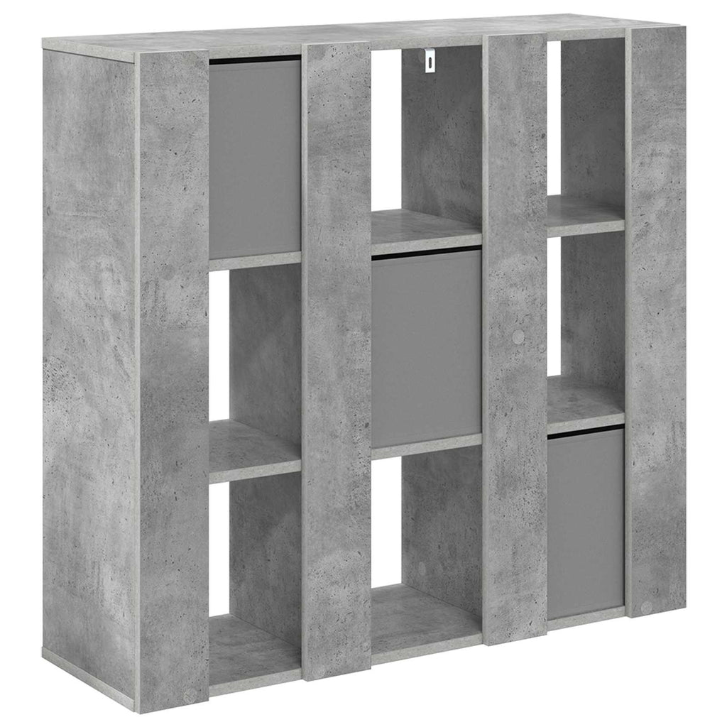 Sideboard mit Schubladen Beton Grau 88,5 x 29 x 84,5 cm