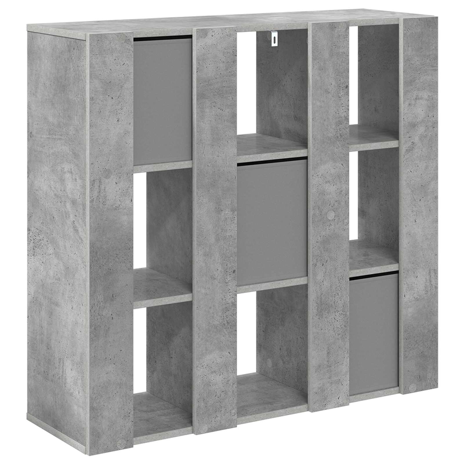 Sideboard mit Schubladen Beton Grau 88,5 x 29 x 84,5 cm