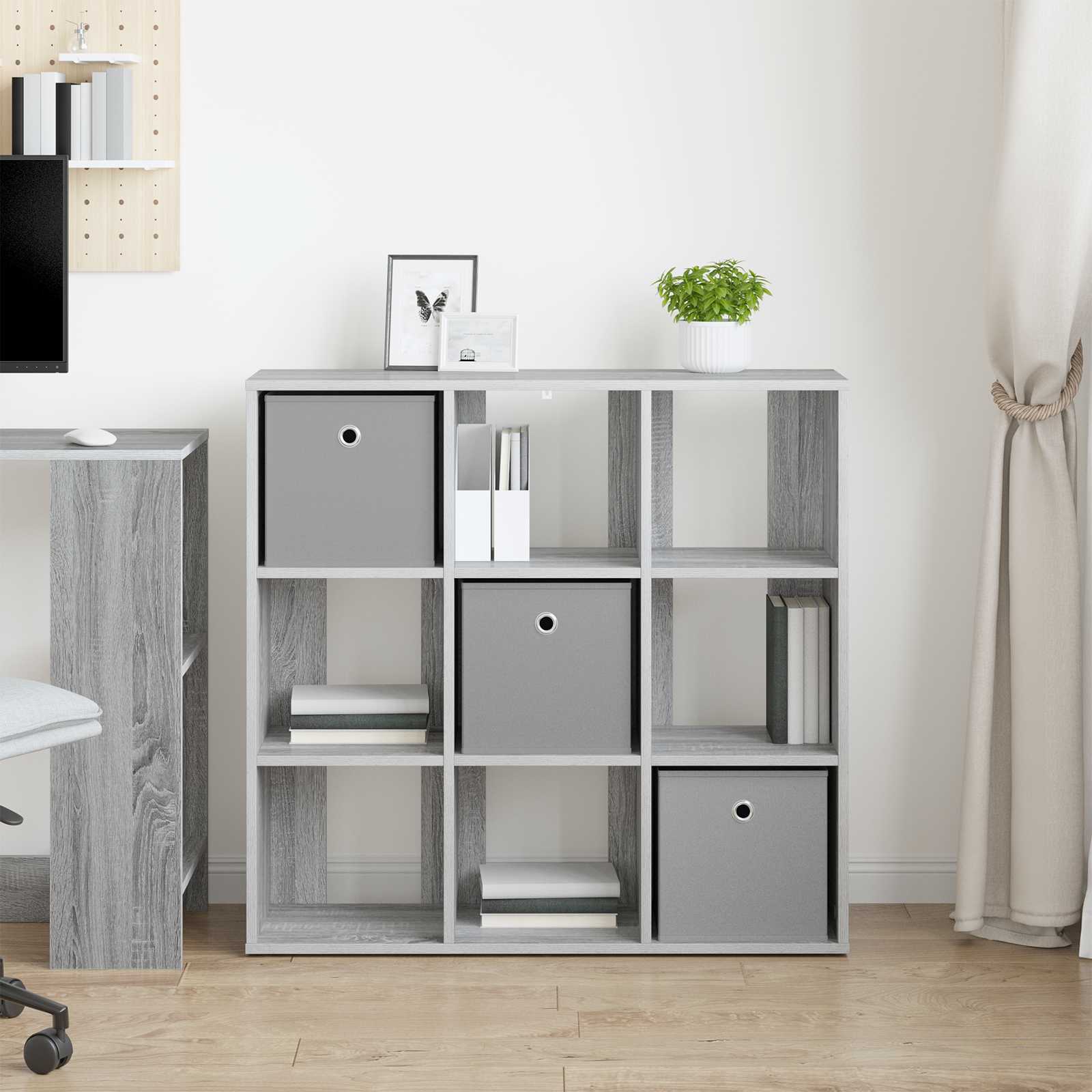 Sideboard mit Schubladen Graues Sonoma 88,5 x 29 x 84,5 cm