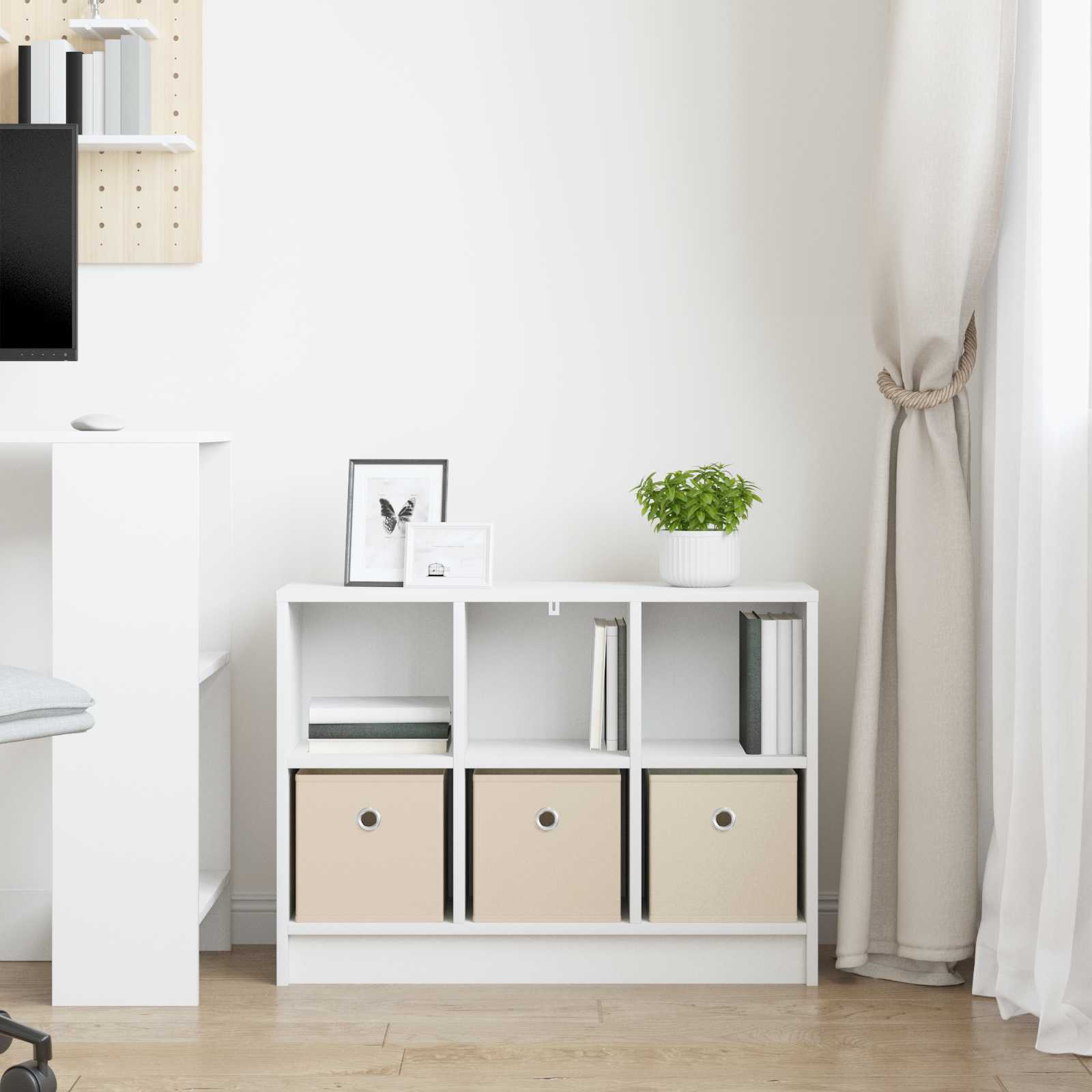 Sideboard mit Schubladen Weiß 73,5 x 22,5 x 53,5 cm