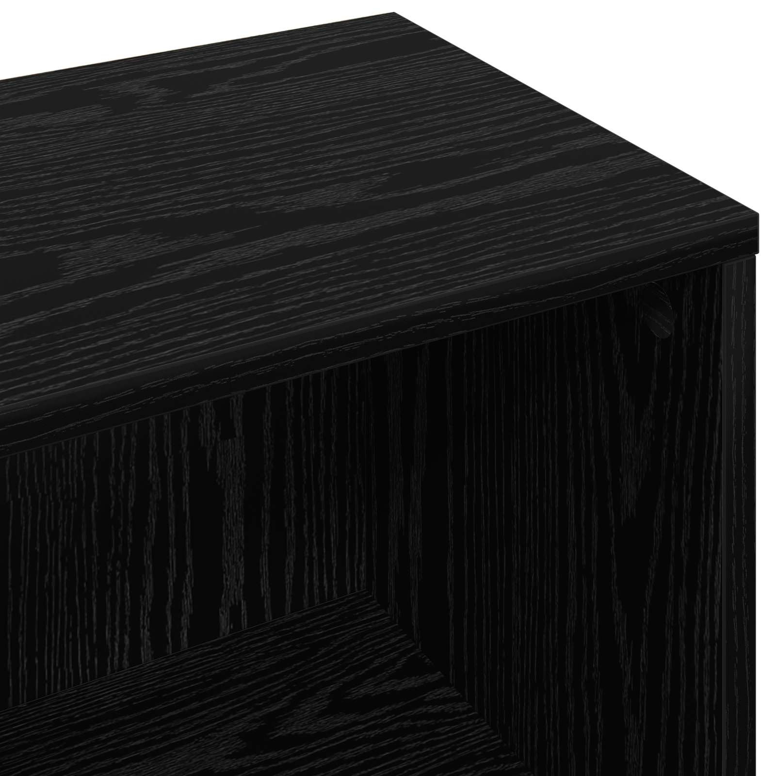 Sideboard Schwarz Eichen-Optik 73,5 x 22,5 x 53,5 cm