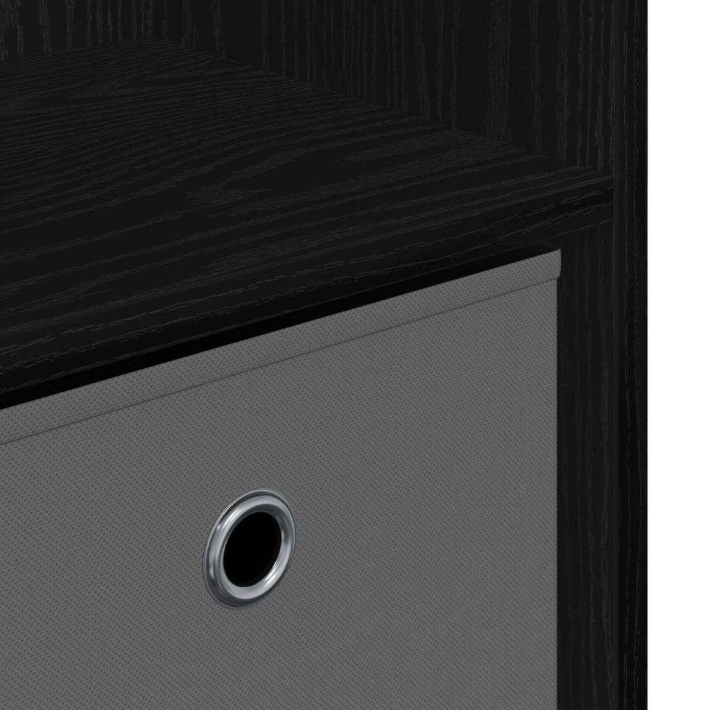 Sideboard Schwarz Eichen-Optik 73,5 x 22,5 x 53,5 cm