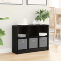 Sideboard Schwarz Eichen-Optik 73,5 x 22,5 x 53,5 cm