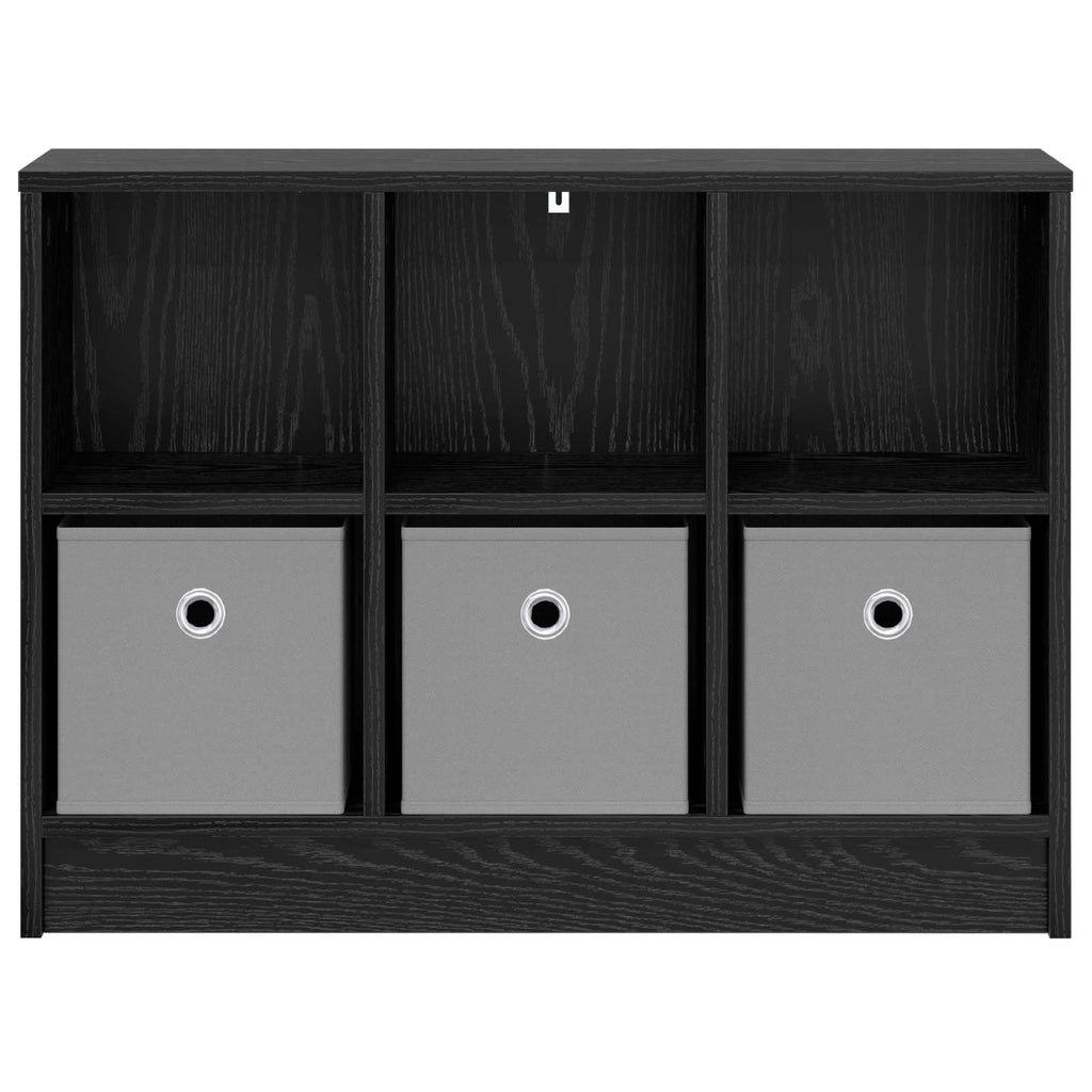 Sideboard Schwarz Eichen-Optik 73,5 x 22,5 x 53,5 cm