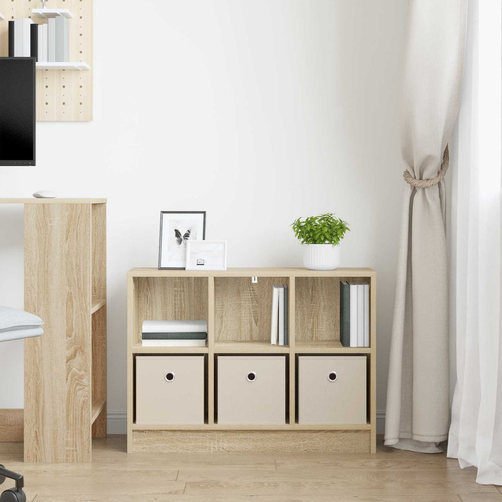 Sideboard mit Schubladen Sonoma-Eiche 73,5 x 22,5 x 53,5 cm