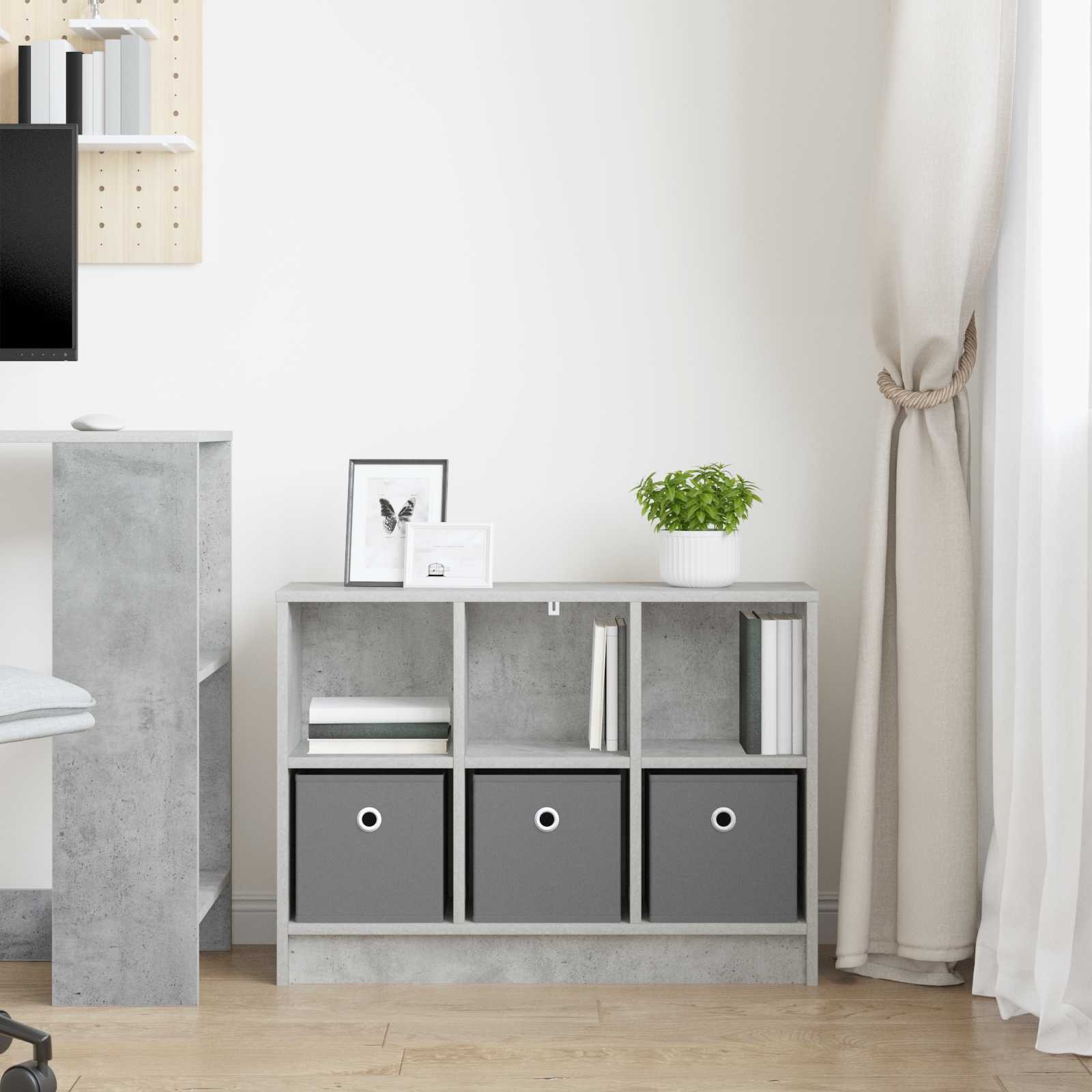 Sideboard mit Schubladen Beton Grau 73,5 x 22,5 x 53,5 cm