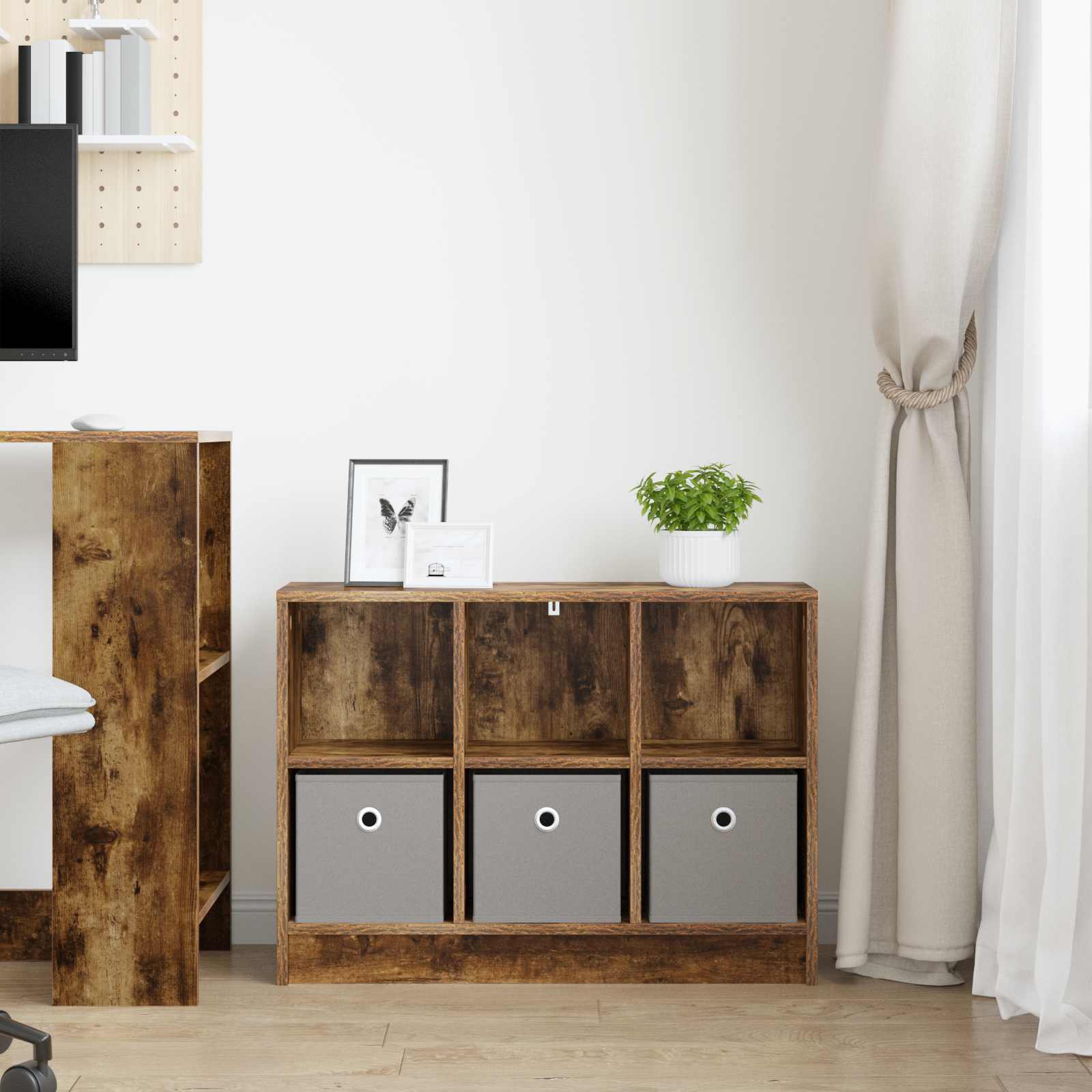 Sideboard Geräucherte Eiche 73,5 x 22,5 x 53,5 cm