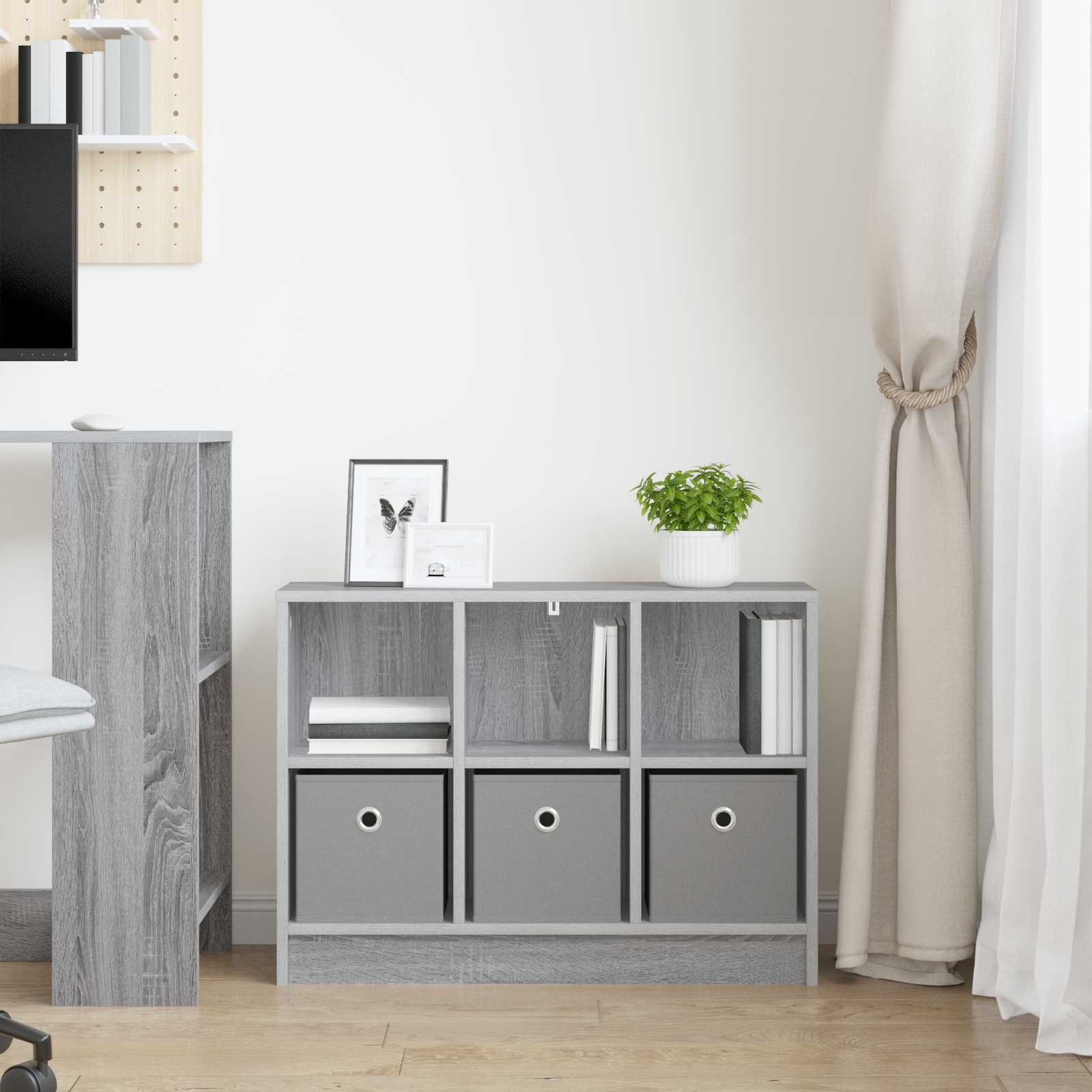 Sideboard mit Schubladen Graues Sonoma 73,5 x 22,5 x 53,5 cm