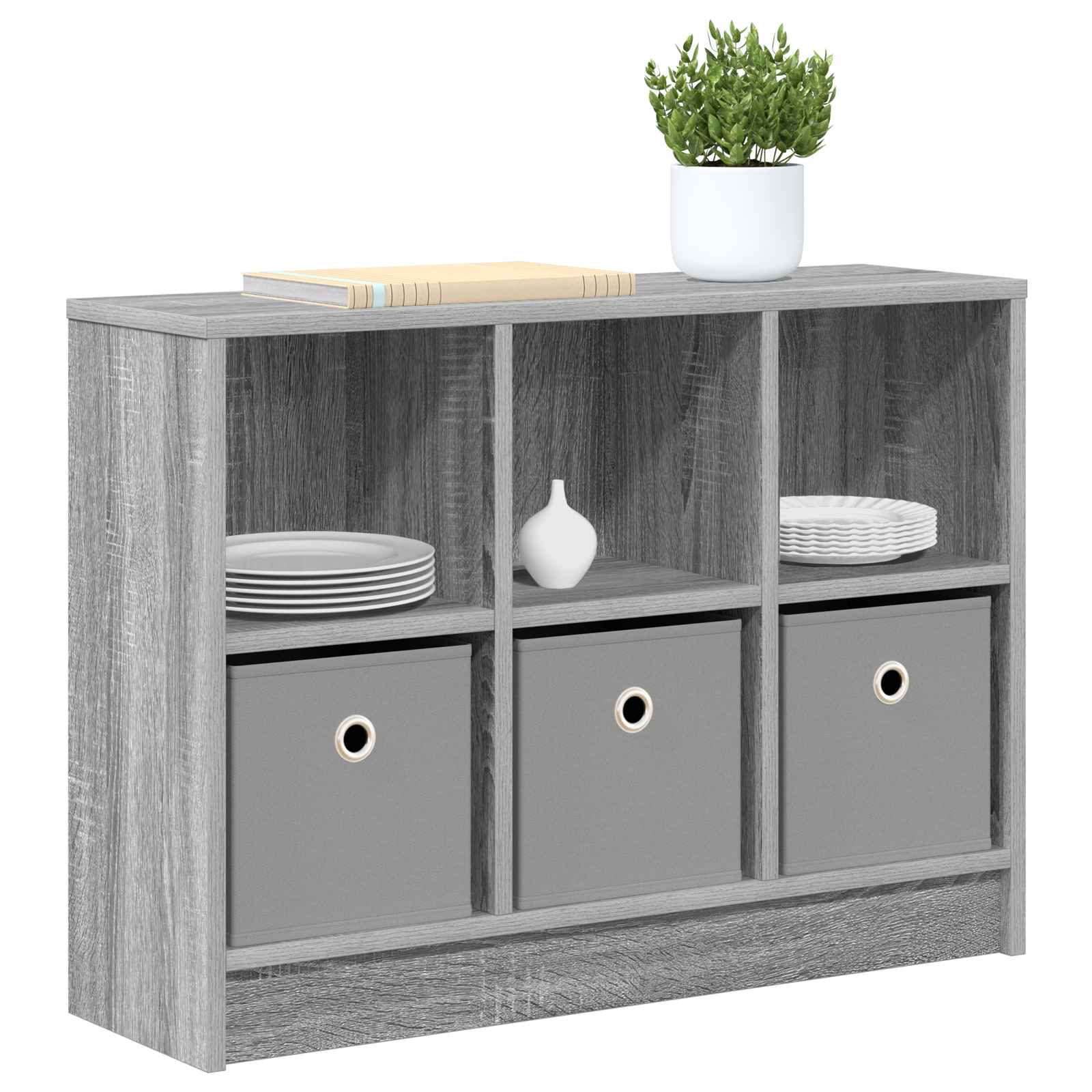 Sideboard mit Schubladen Graues Sonoma 73,5 x 22,5 x 53,5 cm
