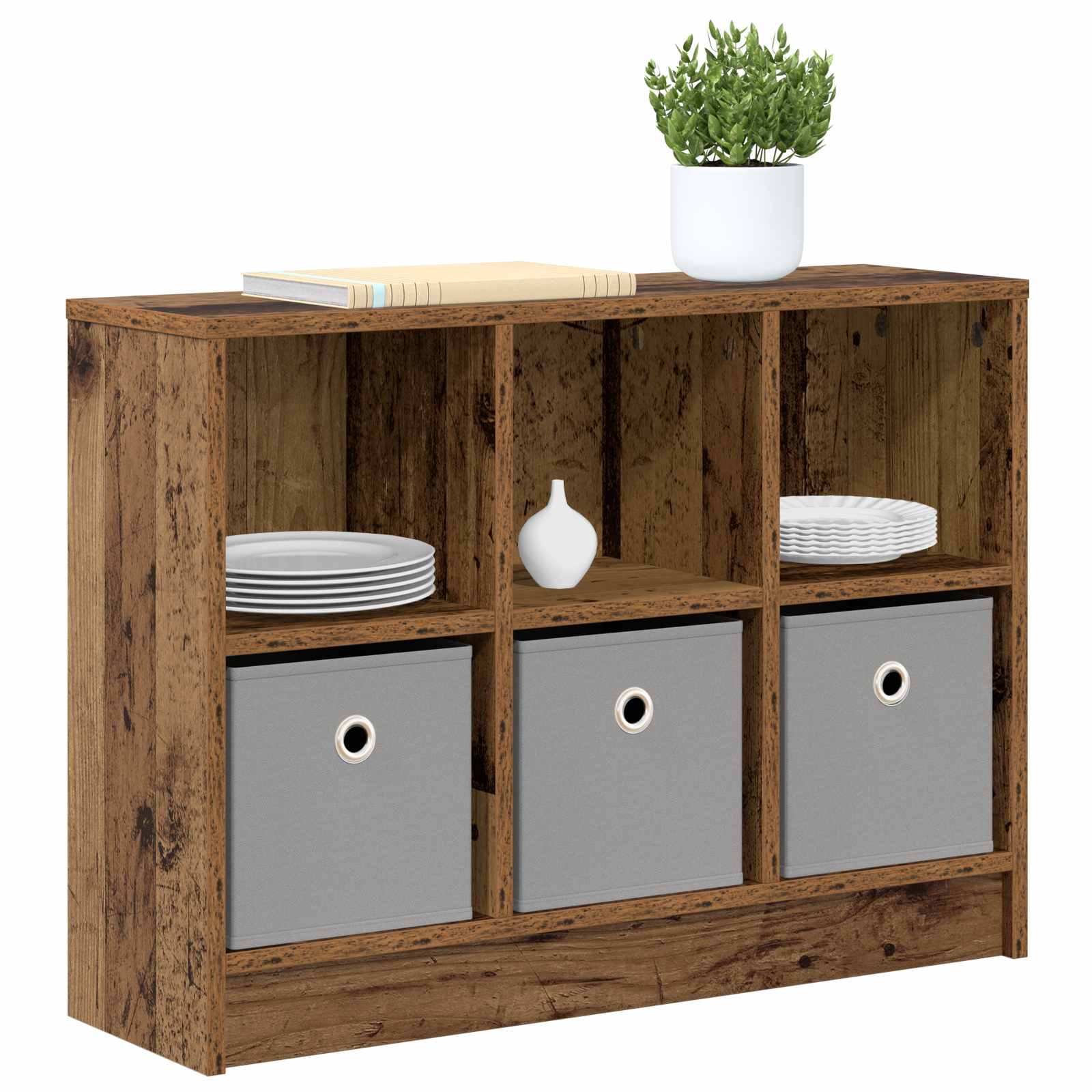 Sideboard mit Schubladen Altholz 73,5 x 22,5 x 53,5 cm