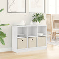 Sideboard mit Schubladen Weiß 88,5 x 27,5 x 63,5 cm