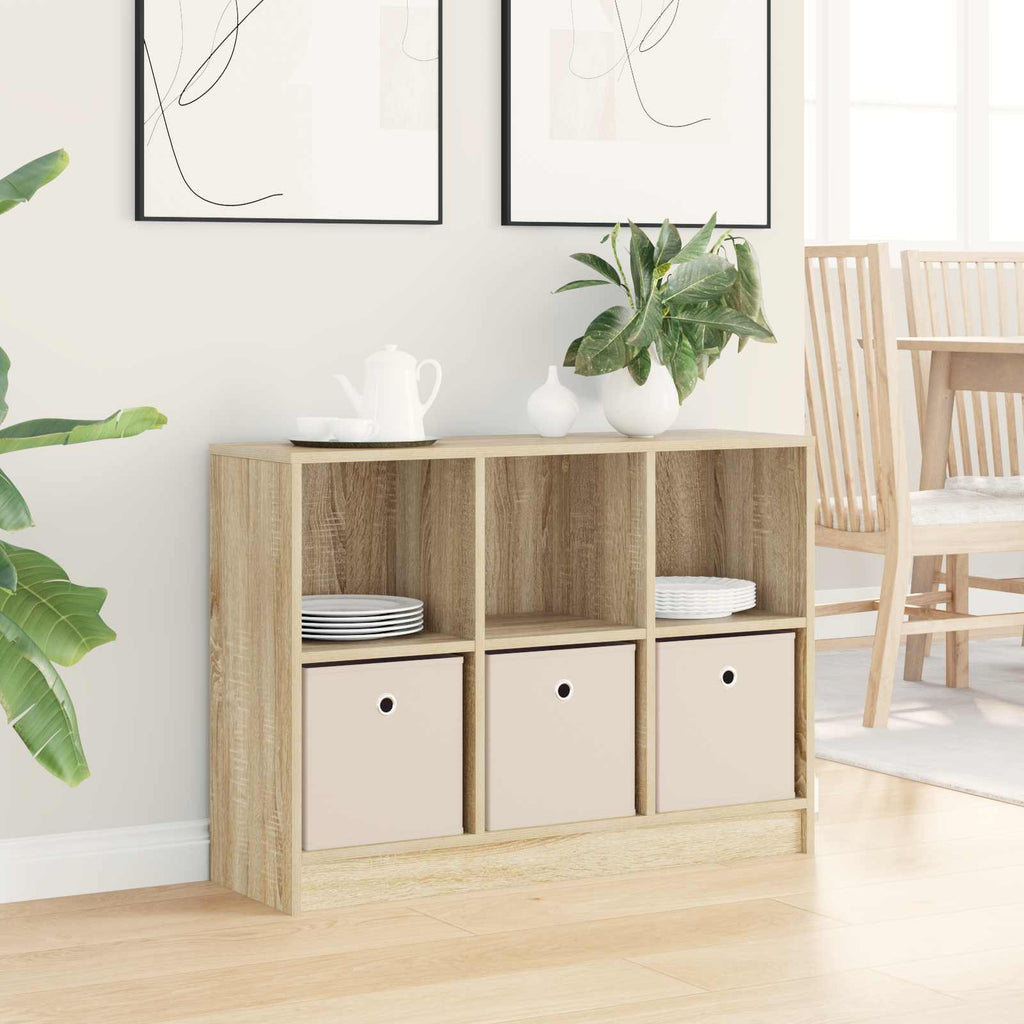 Sideboard mit Schubladen Sonoma-Eiche 88,5 x 27,5 x 63,5 cm