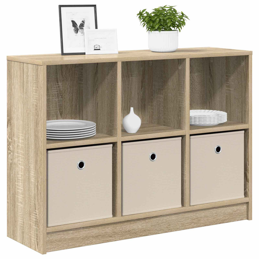 Sideboard mit Schubladen Sonoma-Eiche 88,5 x 27,5 x 63,5 cm