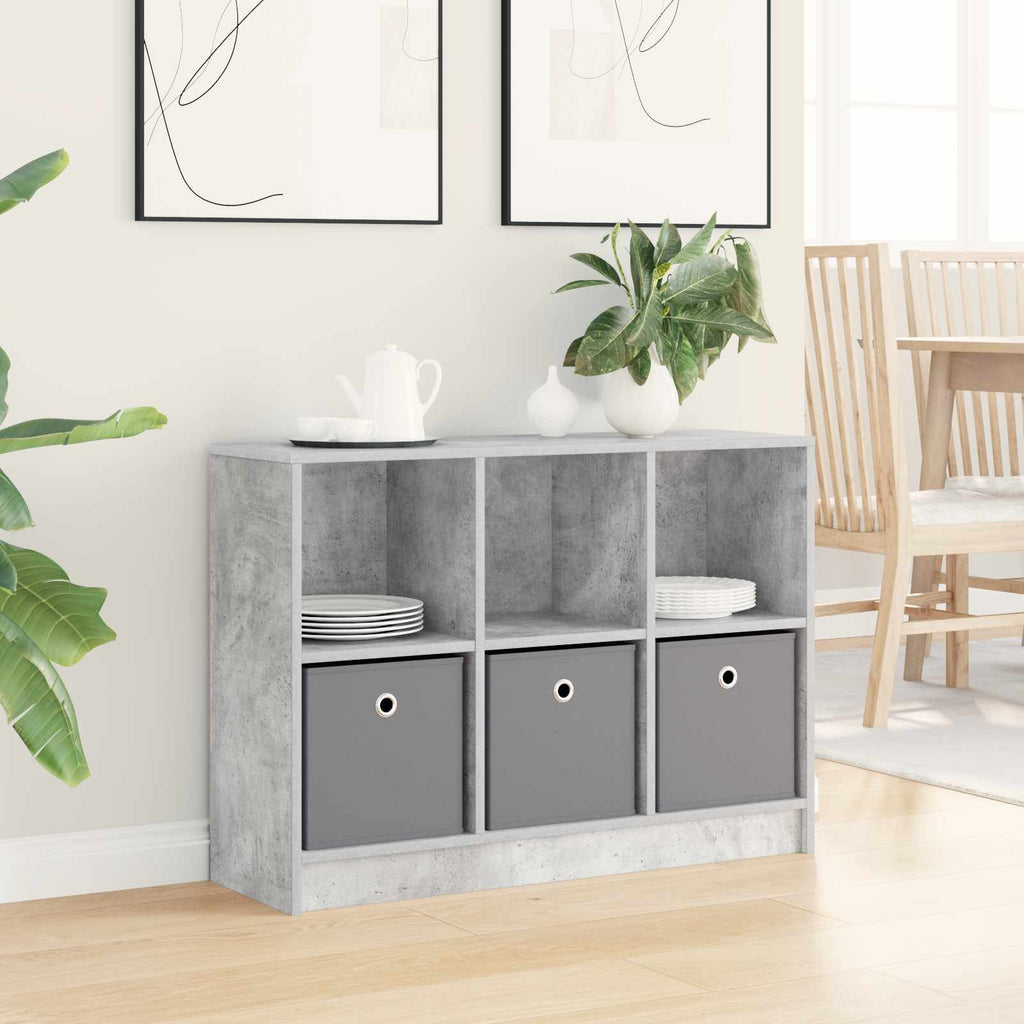 Sideboard mit Schubladen Beton Grau 88,5 x 27,5 x 63,5 cm