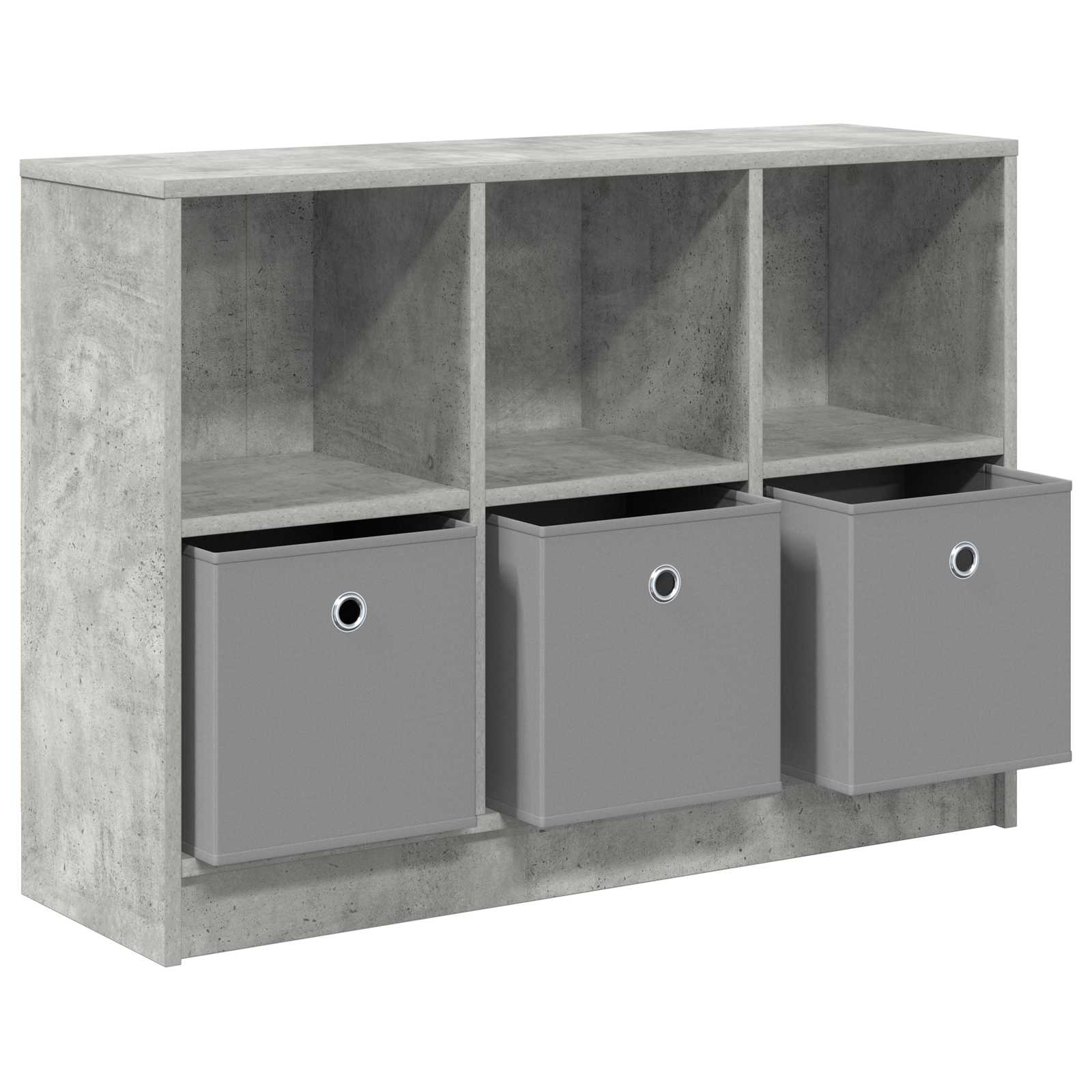 Sideboard mit Schubladen Beton Grau 88,5 x 27,5 x 63,5 cm