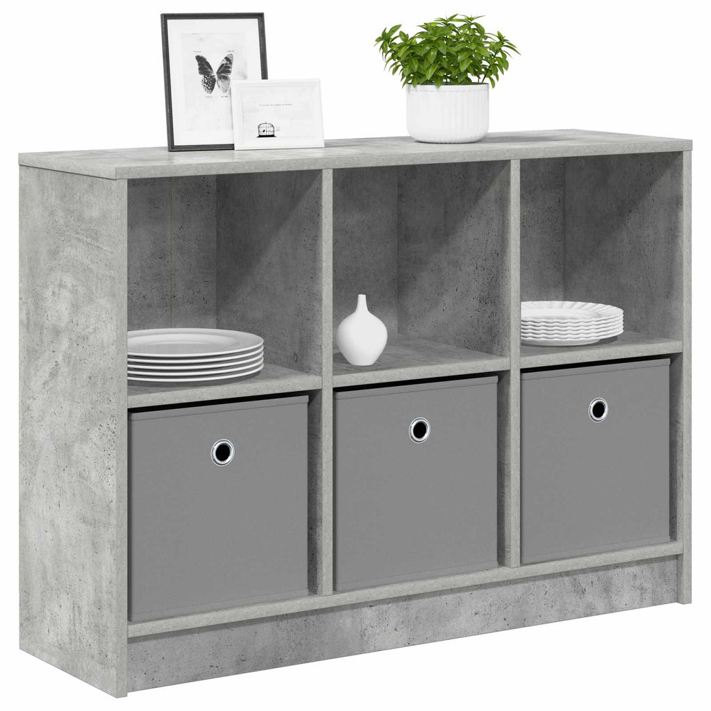 Sideboard mit Schubladen Beton Grau 88,5 x 27,5 x 63,5 cm