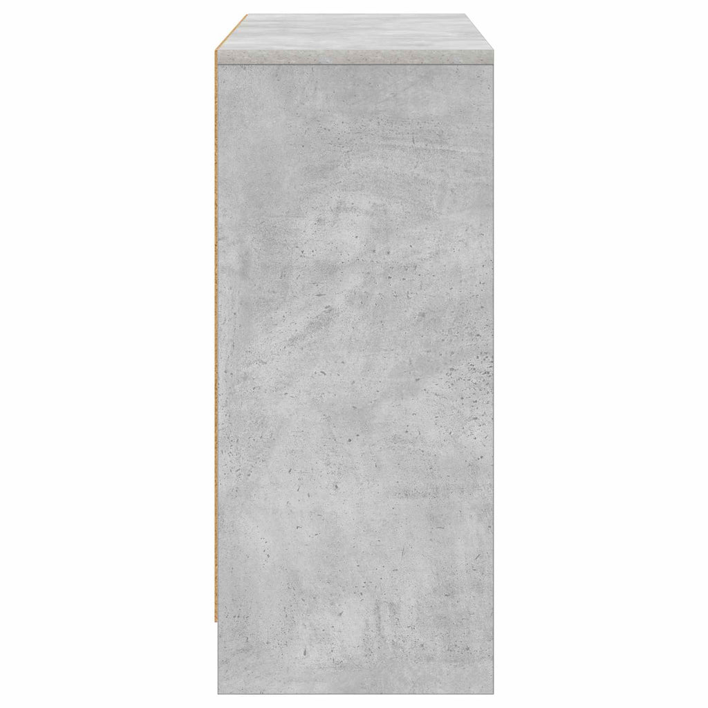 Sideboard mit Schubladen Beton Grau 88,5 x 27,5 x 63,5 cm
