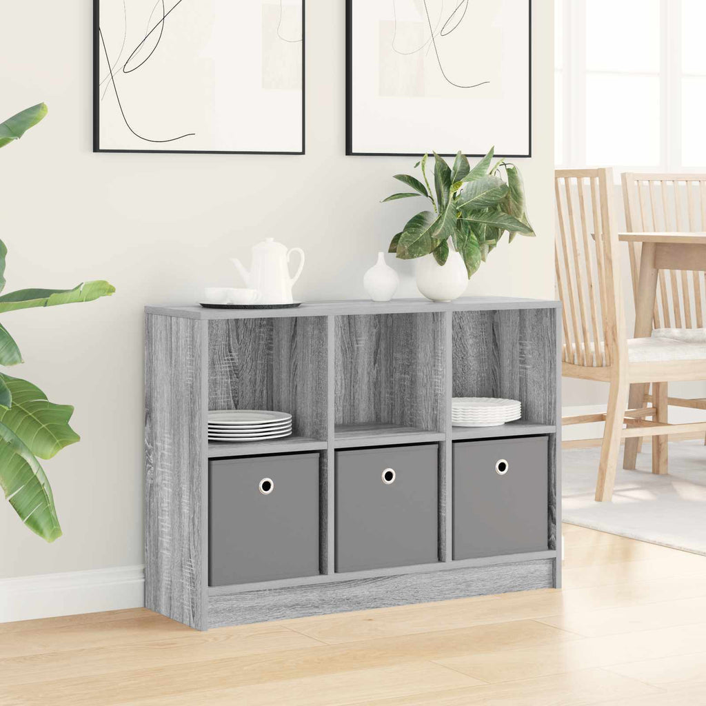 Sideboard mit Schubladen Graues Sonoma 88,5 x 27,5 x 63,5 cm