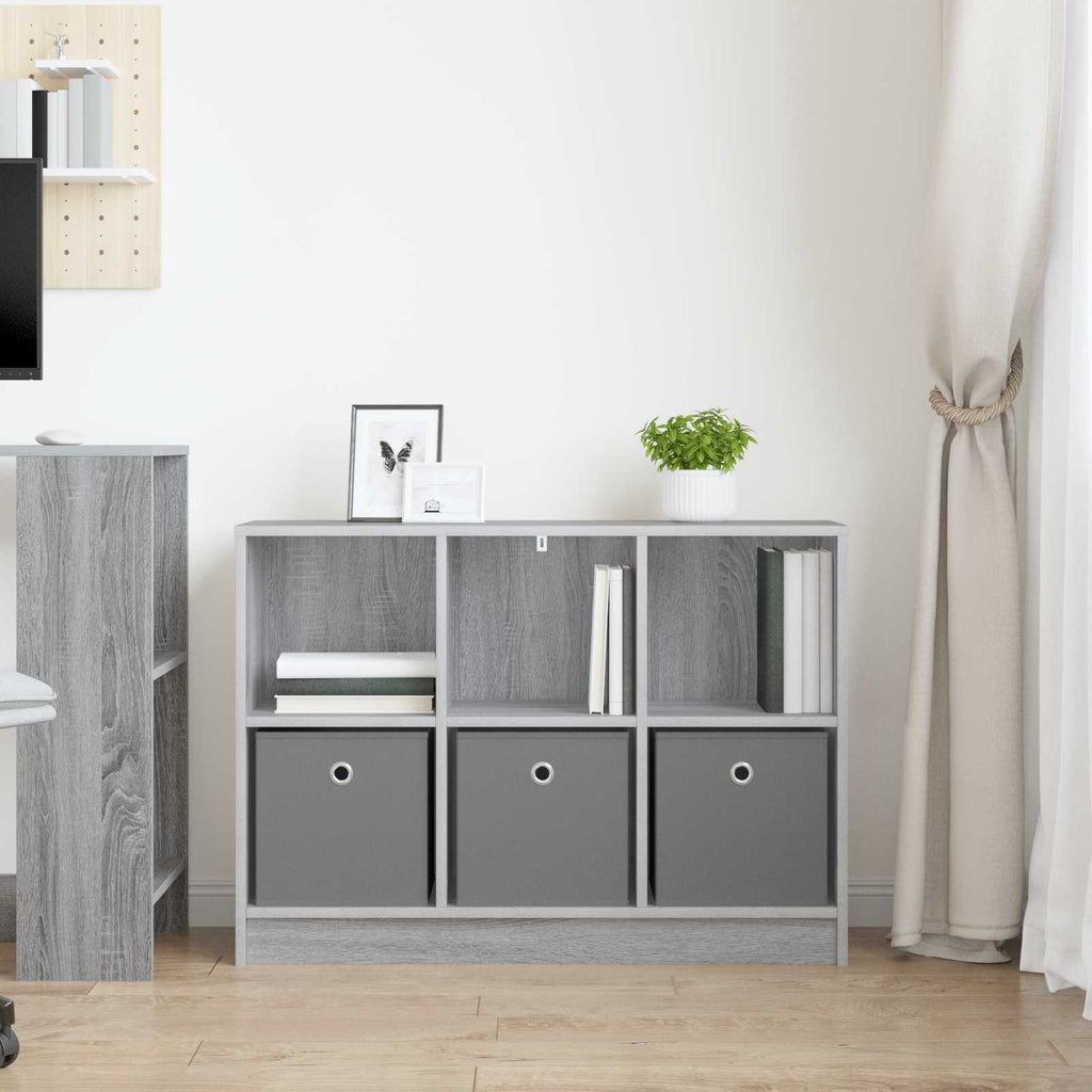 Sideboard mit Schubladen Graues Sonoma 88,5 x 27,5 x 63,5 cm