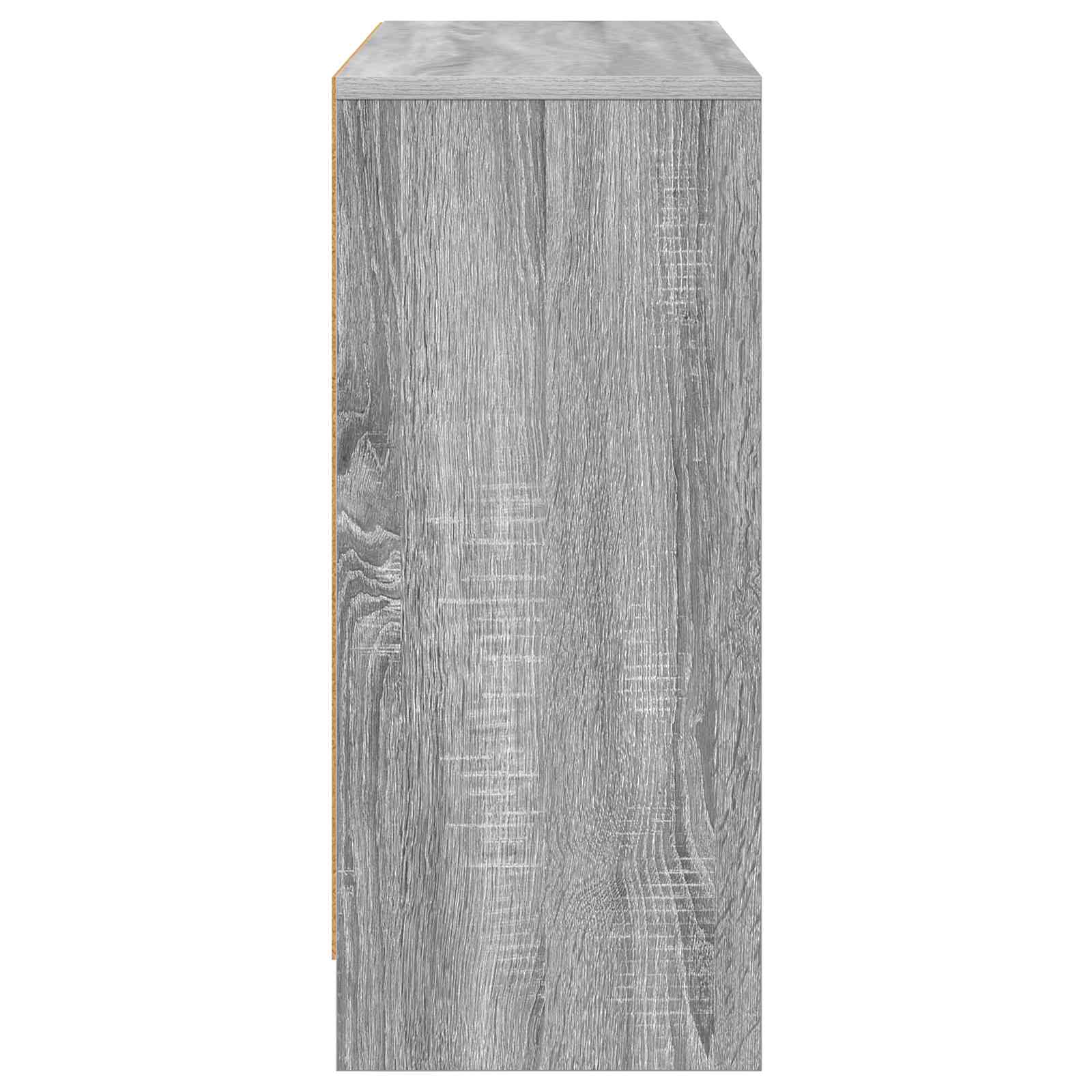 Sideboard mit Schubladen Graues Sonoma 88,5 x 27,5 x 63,5 cm