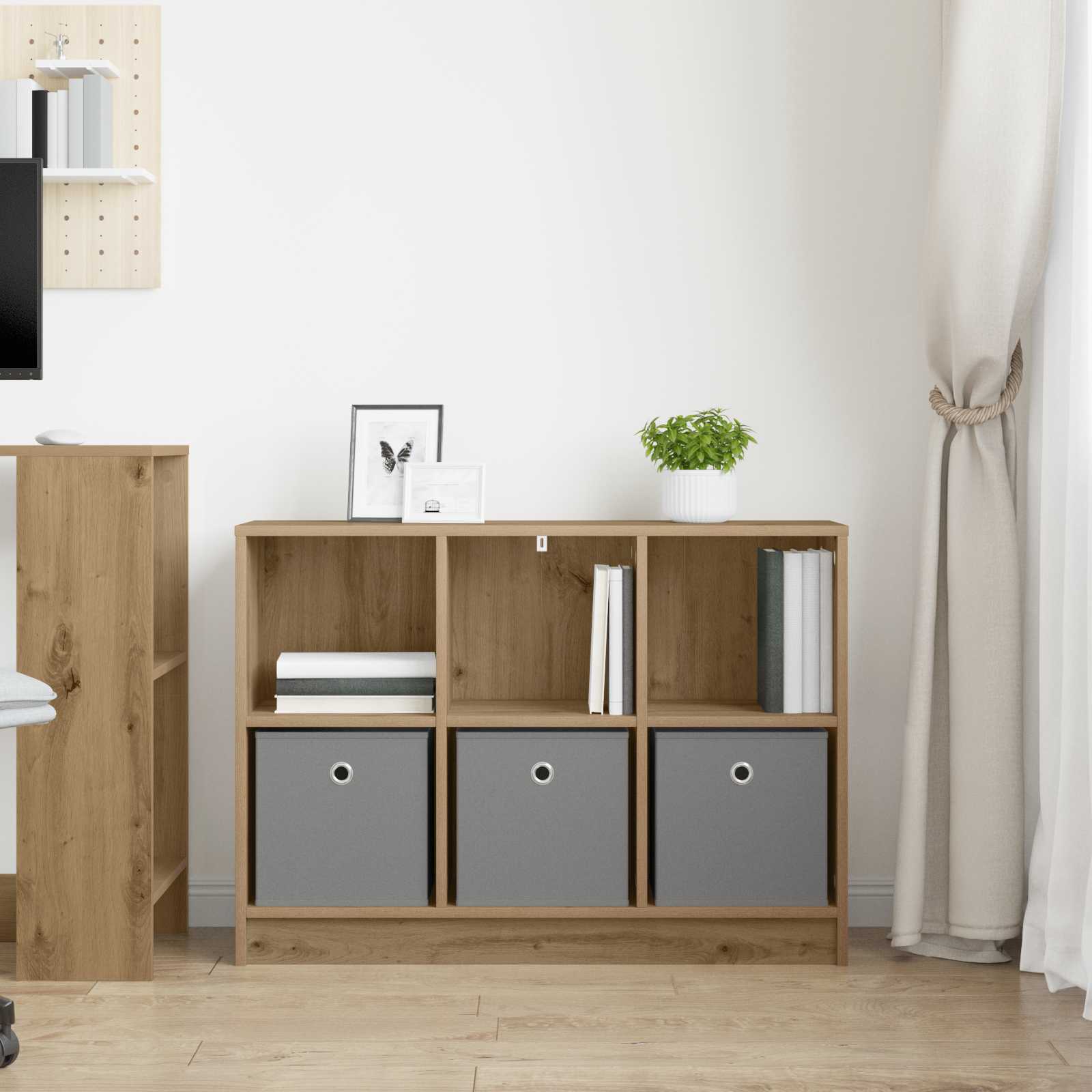 Sideboard mit Schubladen Artisan-Eiche 88,5 x 27,5 x 63,5 cm