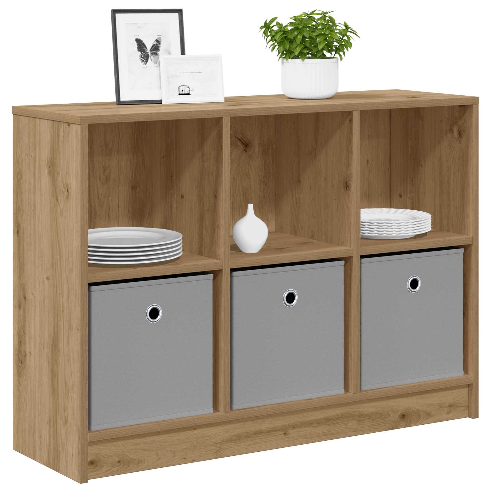 Sideboard mit Schubladen Artisan-Eiche 88,5 x 27,5 x 63,5 cm