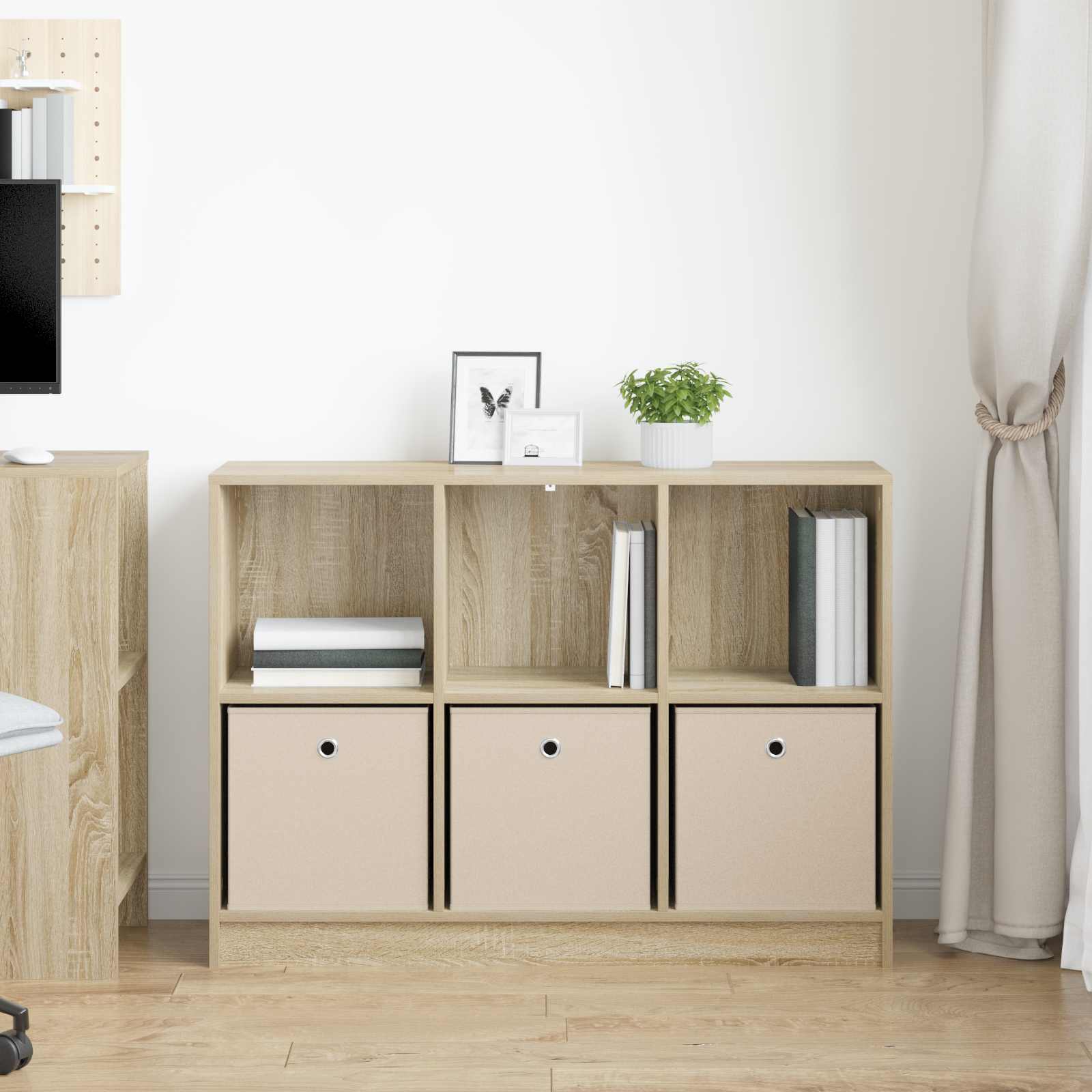 Sideboard mit Schubladen Sonoma-Eiche 102 x 32 x 73,5 cm