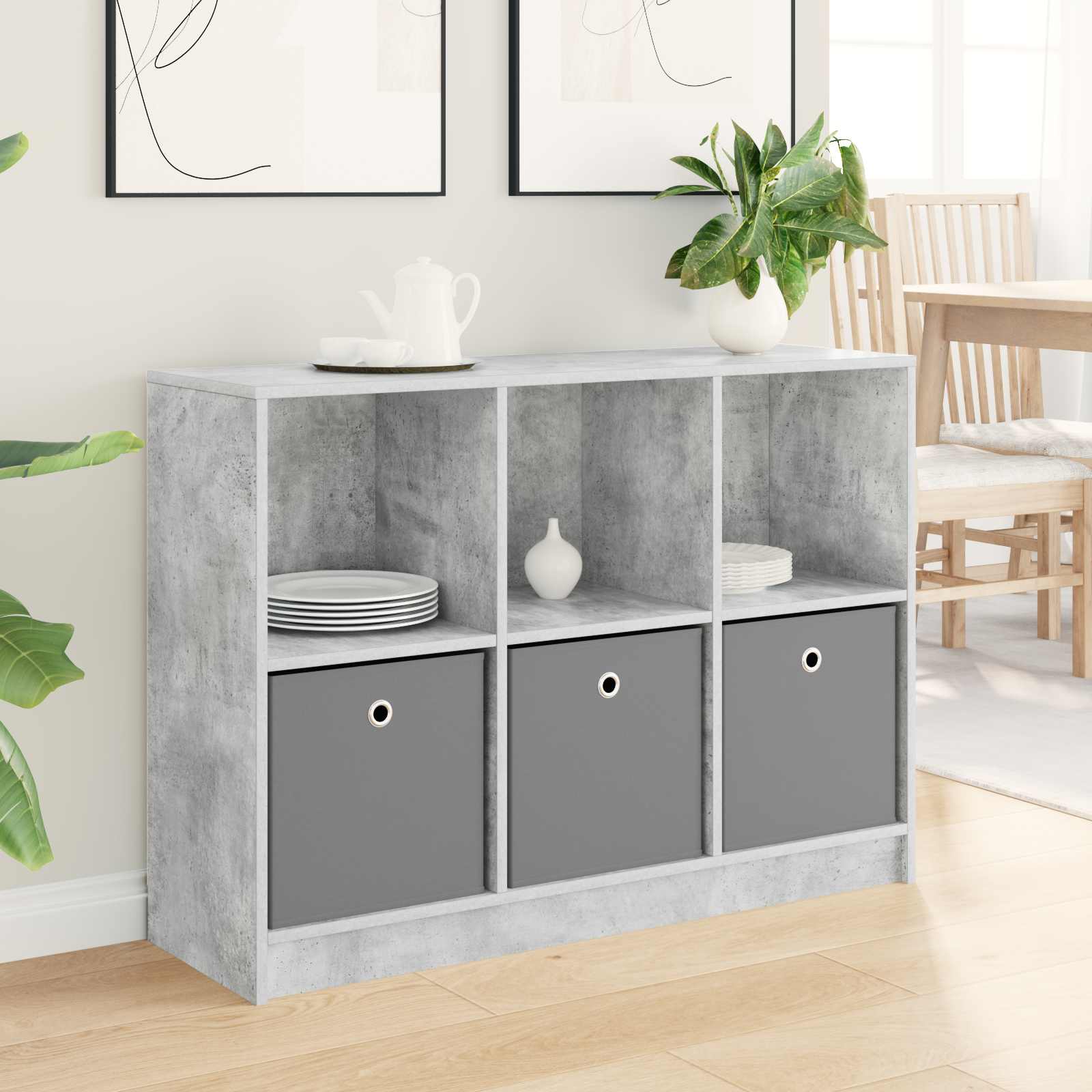 Sideboard mit Schubladen Beton Grau 102 x 32 x 73,5 cm