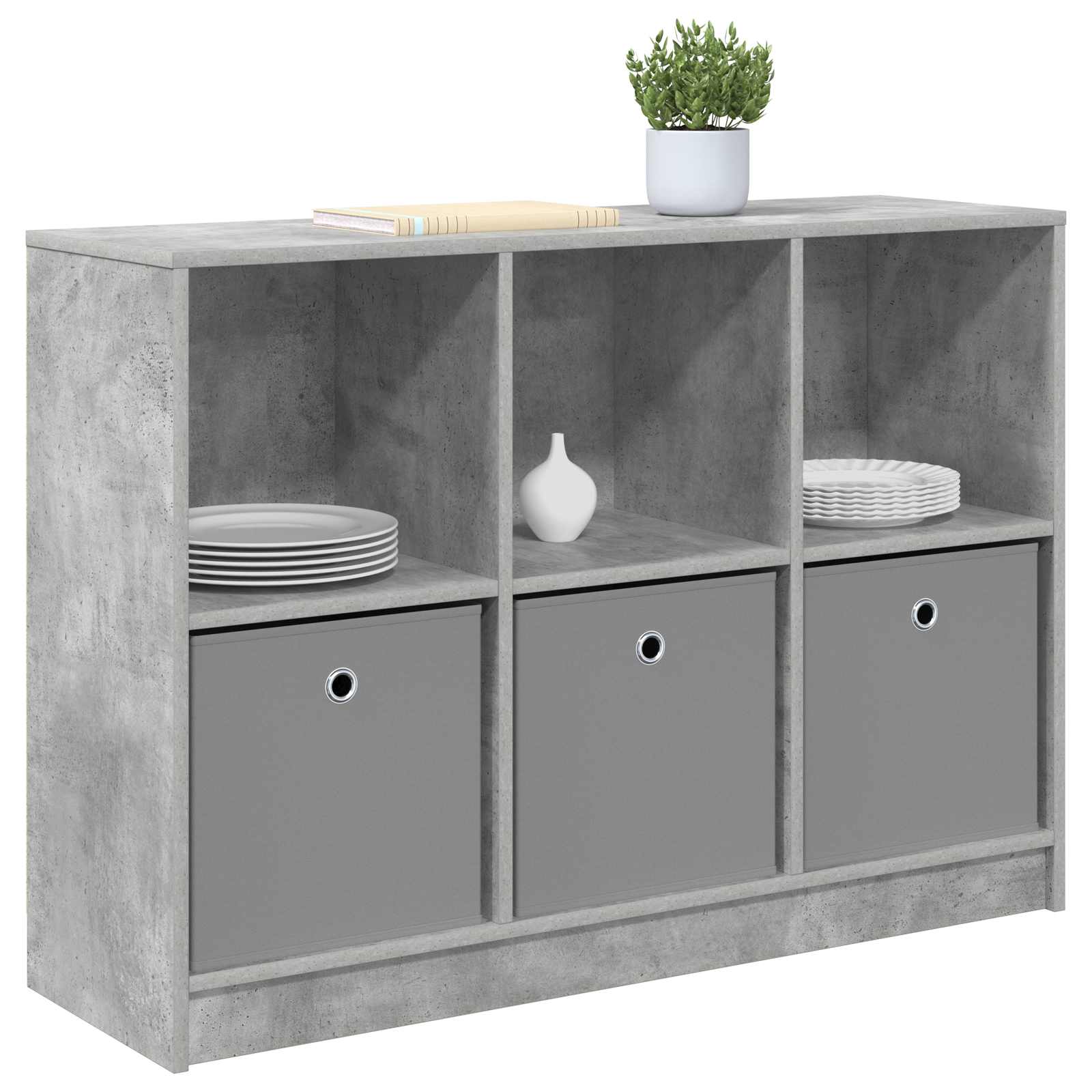 Sideboard mit Schubladen Beton Grau 102 x 32 x 73,5 cm