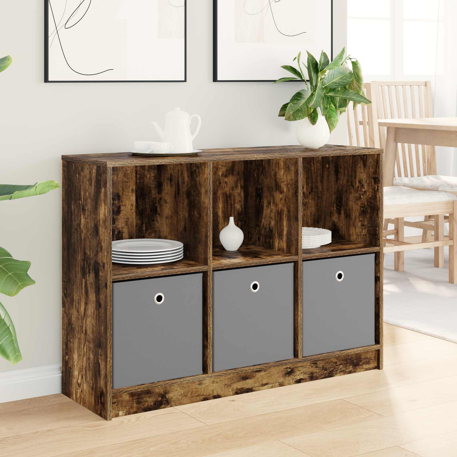 Sideboard mit Schubladen Geräucherte Eiche 102 x 32 x 73,5 cm