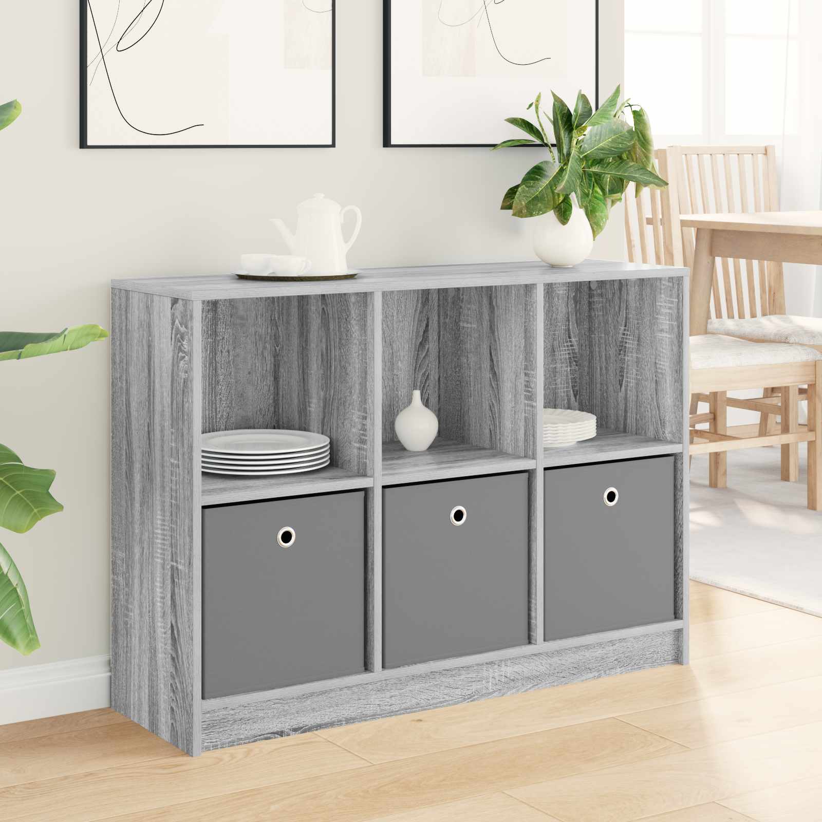 Sideboard mit Schubladen Graues Sonoma 102 x 32 x 73,5 cm