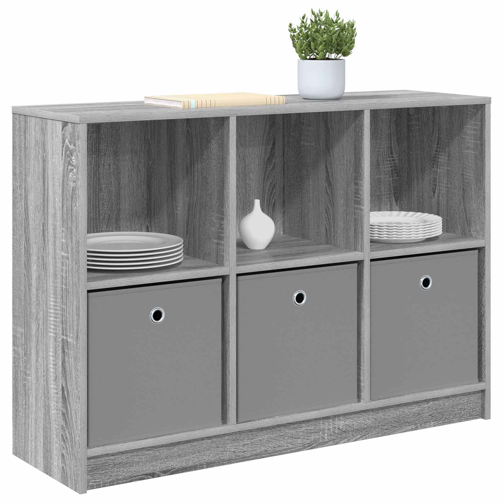 Sideboard mit Schubladen Graues Sonoma 102 x 32 x 73,5 cm
